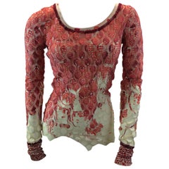 Jean Paul Gaultier Red Print Blouse