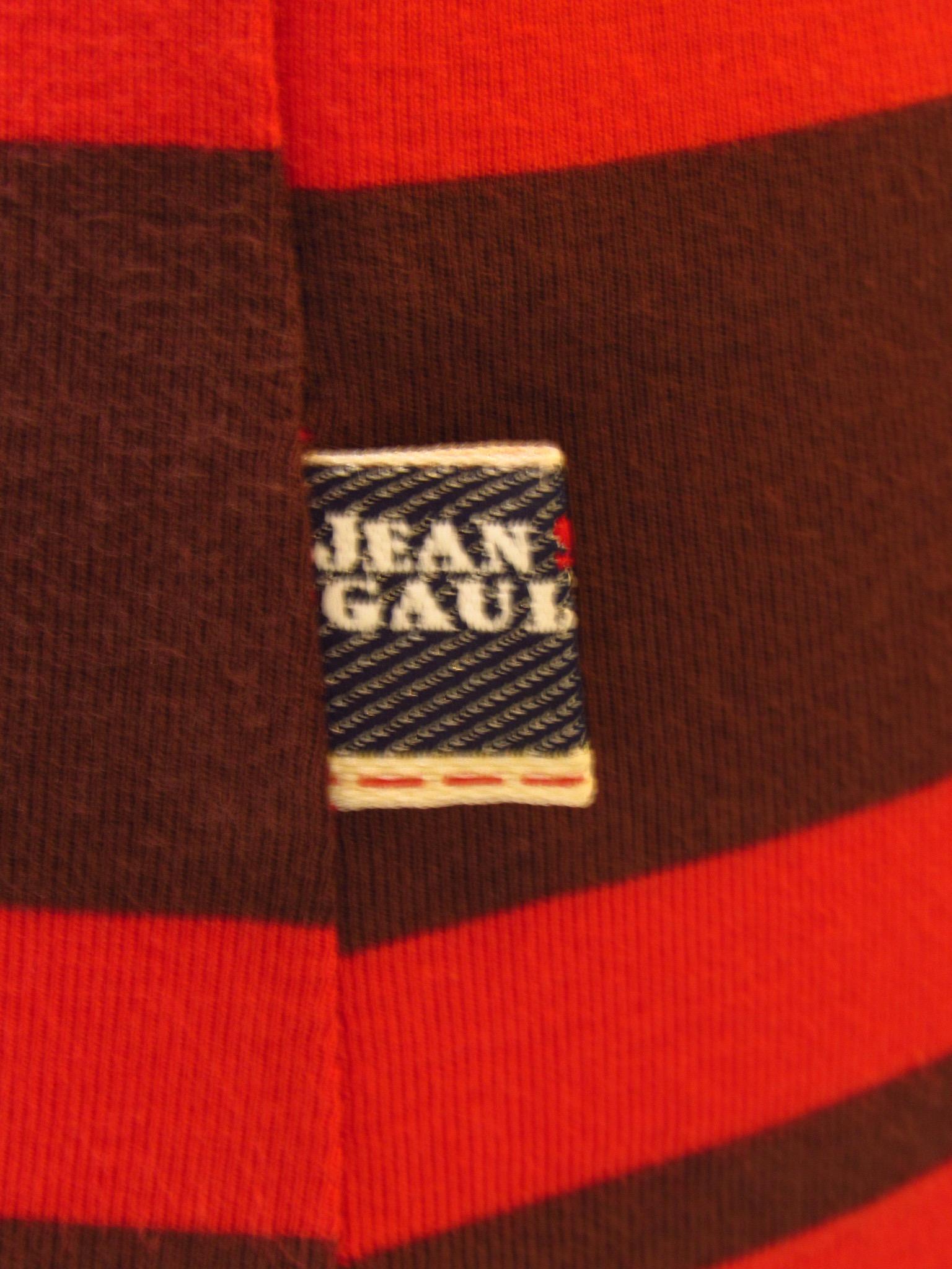 Women's Jean Paul Gaultier Red Stripe Long Sleeved Polo For Sale