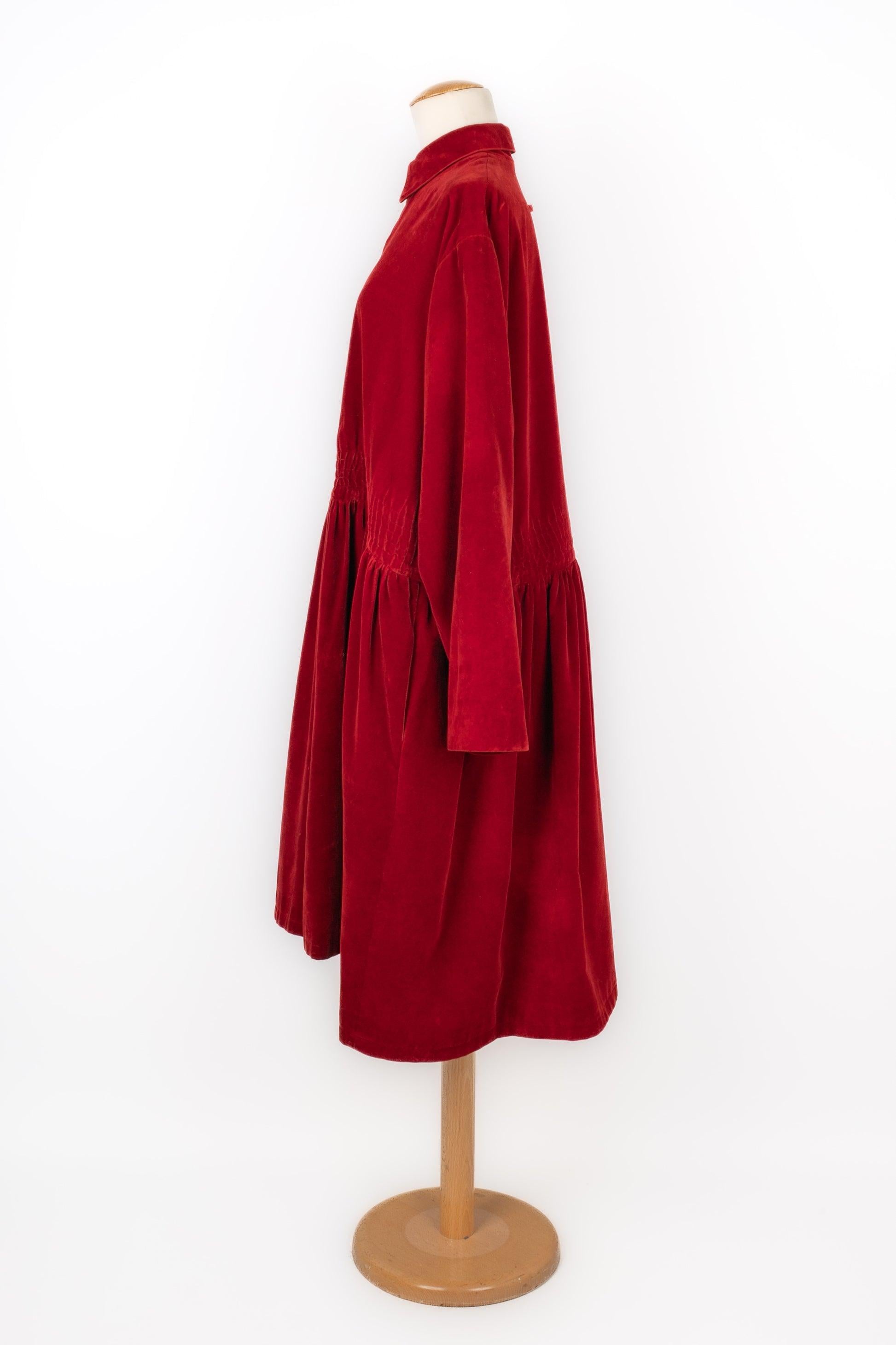 Women's Jean-Paul Gaultier Red Velvet Coat For Sale