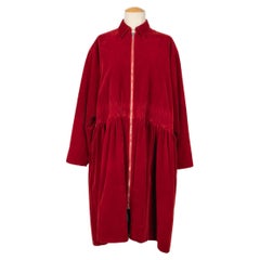 Vintage Jean-Paul Gaultier Red Velvet Coat