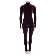 Jean Paul Gaultier Red Velvet Suit Sz.38/XS