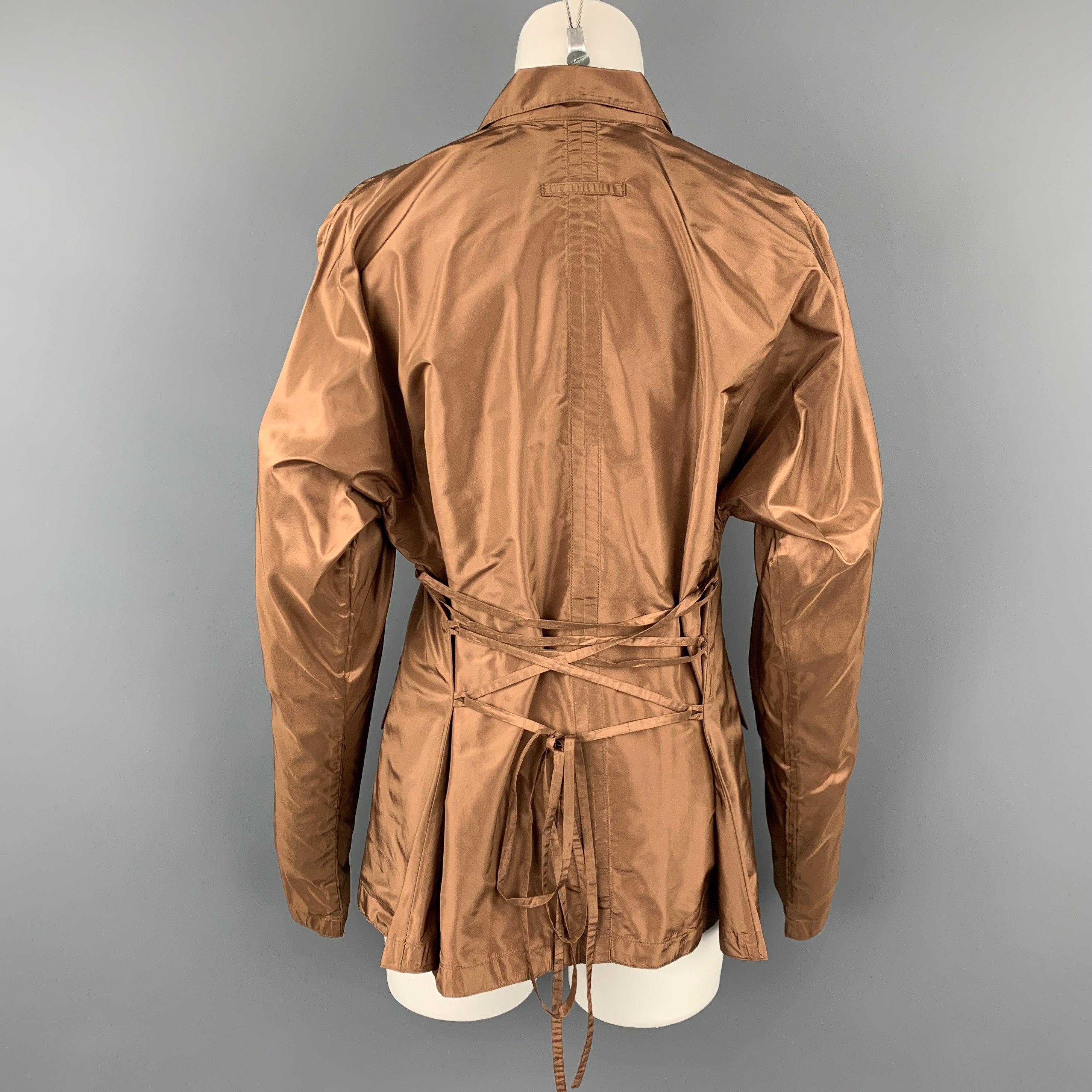 Women's JEAN PAUL GAULTIER Reedition 1986 Size 6 Copper Silk Jacket For Sale