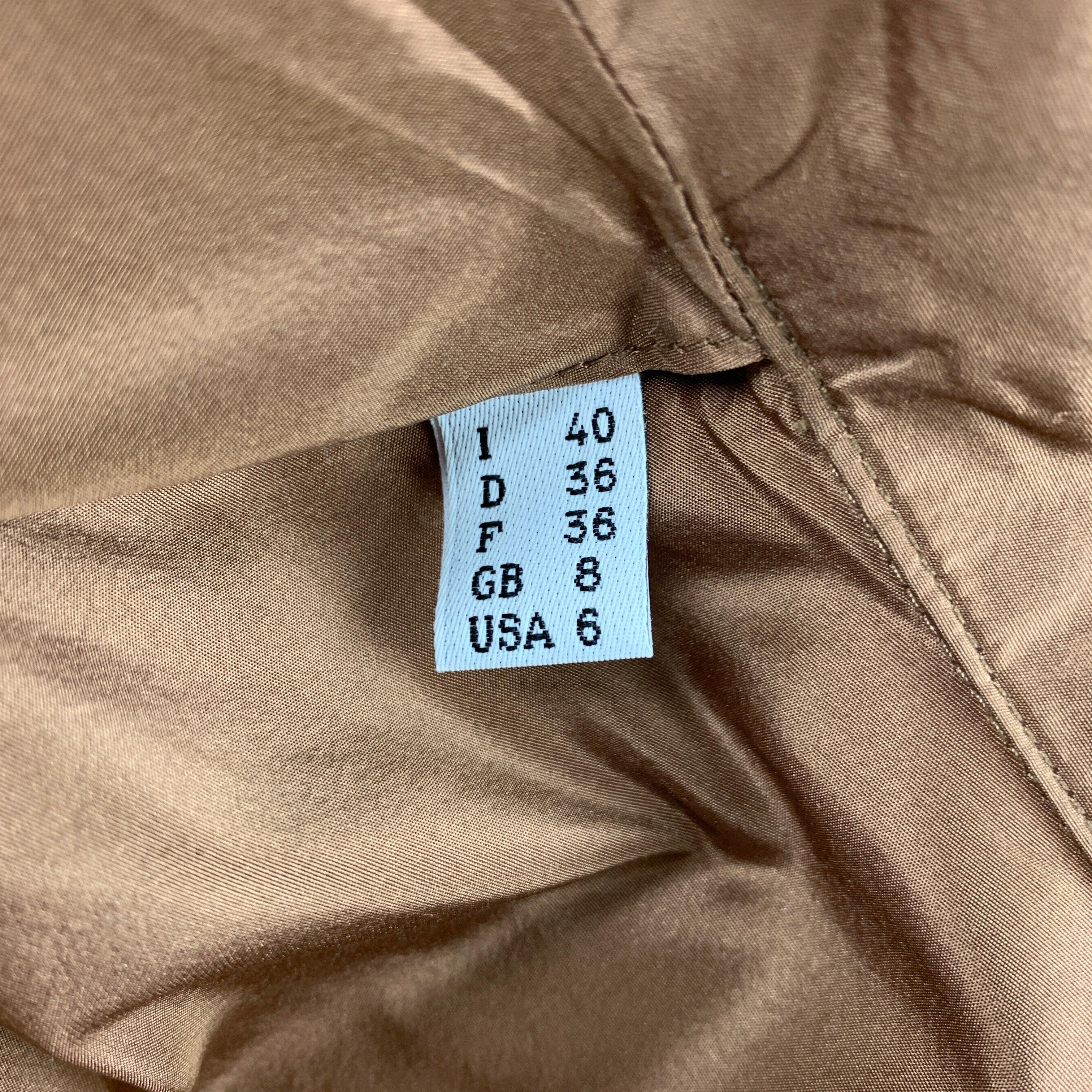 JEAN PAUL GAULTIER Reedition 1986 Size 6 Copper Silk Jacket For Sale 1