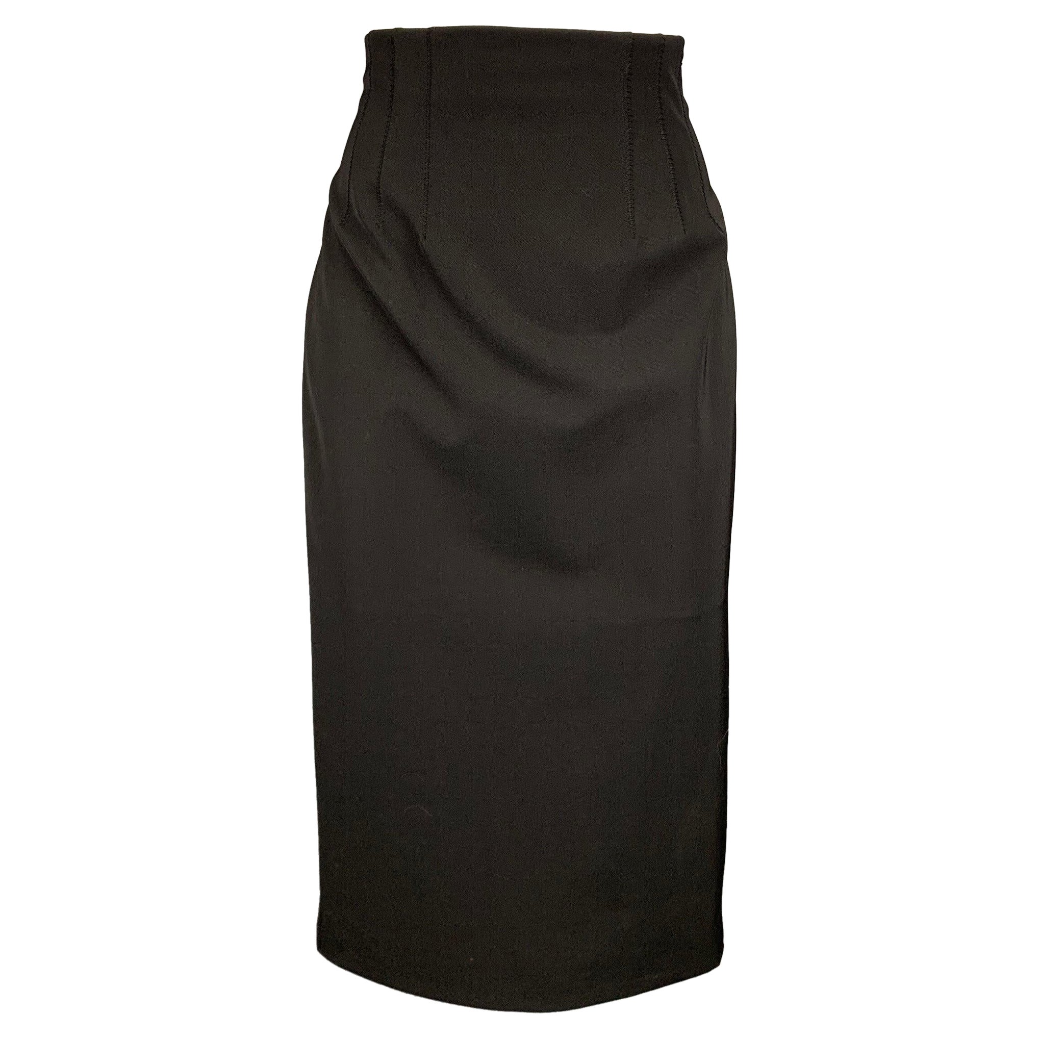 JEAN PAUL GAULTIER Reedición 1993/1994 Talla 8 Falda de cintura alta de lana/poliéster