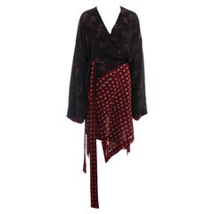 Jean Paul Gaultier Abendkleid aus Chiffon und Jacquard mit rückenfreiem Oberteil, fw 1994
