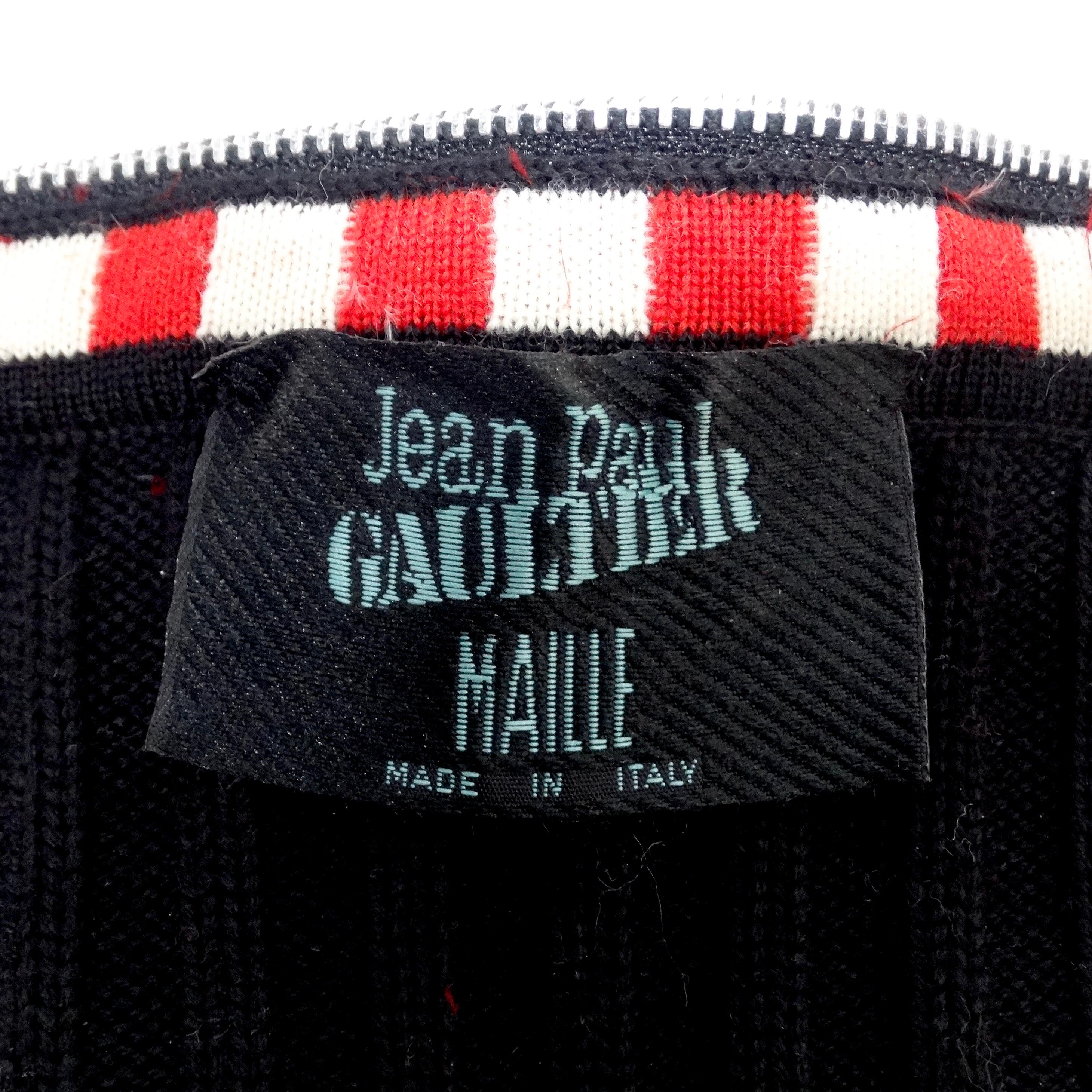 Jean Paul Gaultier Rib Knit Zip-Up Sweater For Sale 4