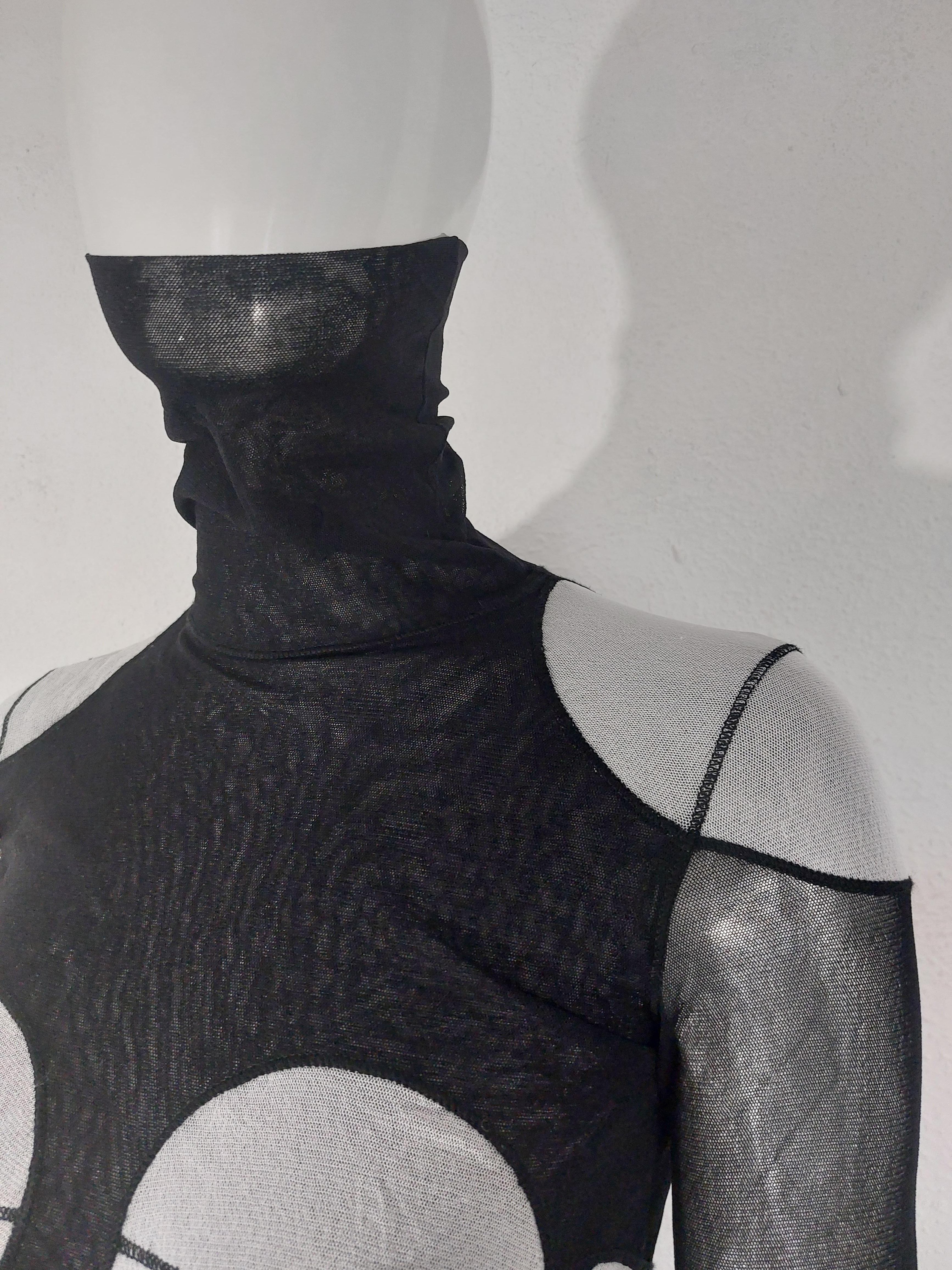 Jean Paul Gaultier Robot Cyber 5th Fifth Element F/S 90  Trompe L'Oeil Kleid im Angebot 1