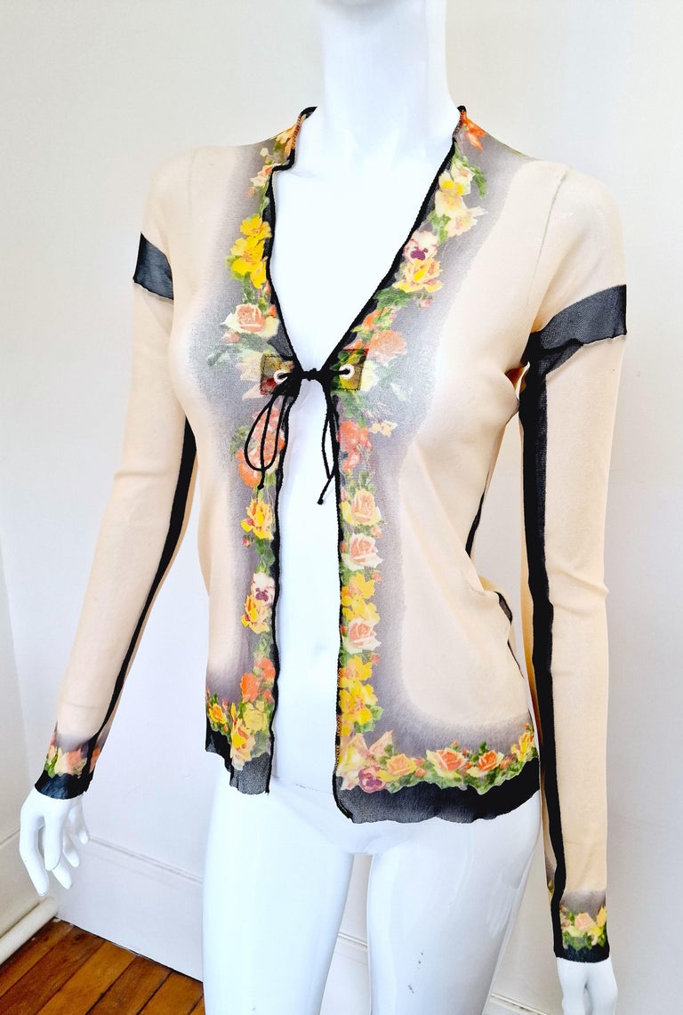 Jean Paul Gaultier Rose Kendall Kylie Jenner Mesh Transparent 