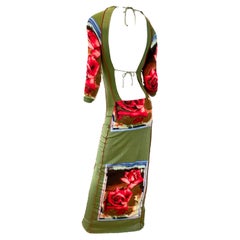 Jean Paul Gaultier Roses Dress with open back 