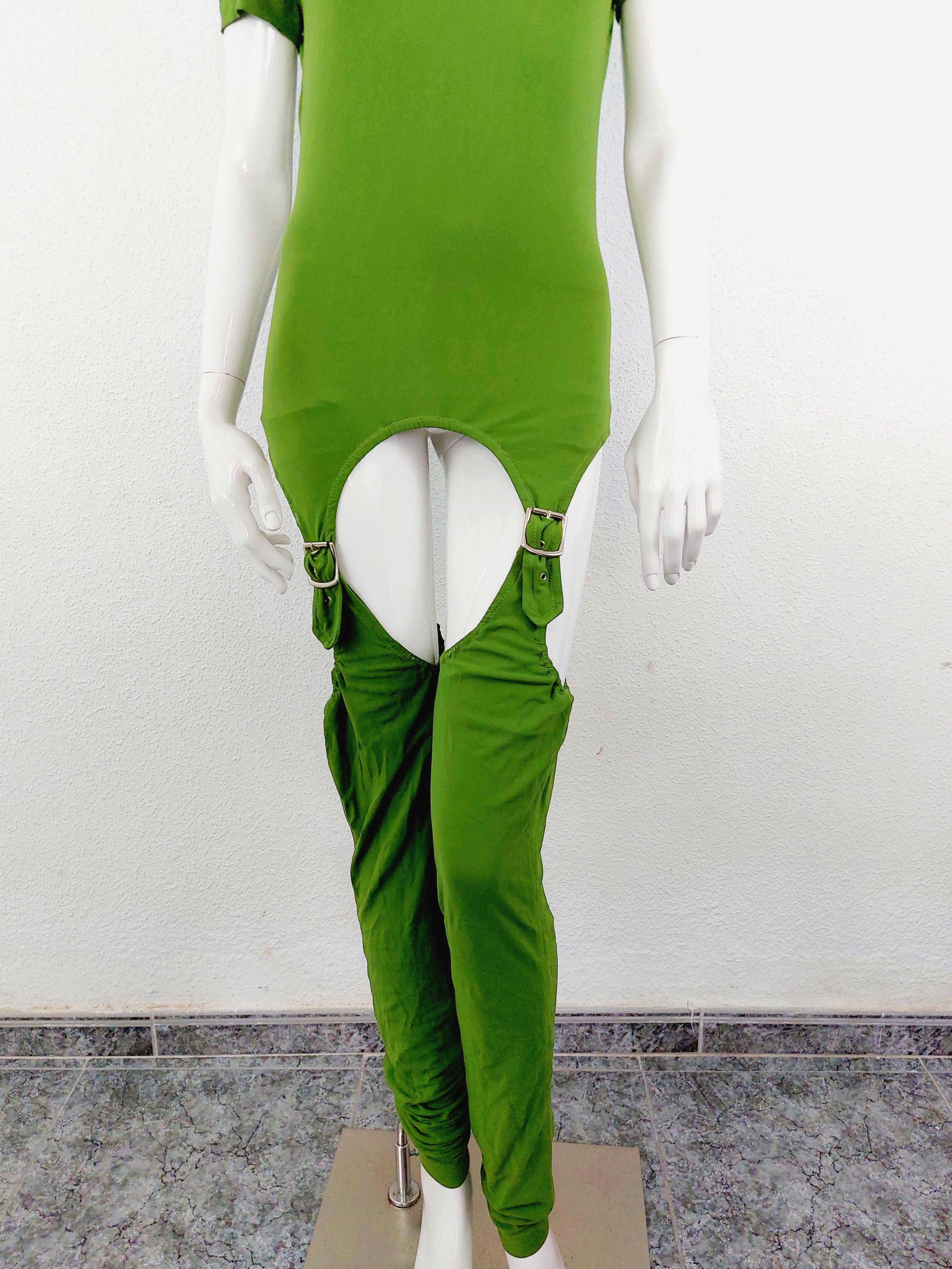Jean Paul Gaultier Runway 1998 SS Maniacs’ Collection Cutout Nude Kinky Overall  In Excellent Condition In PARIS, FR