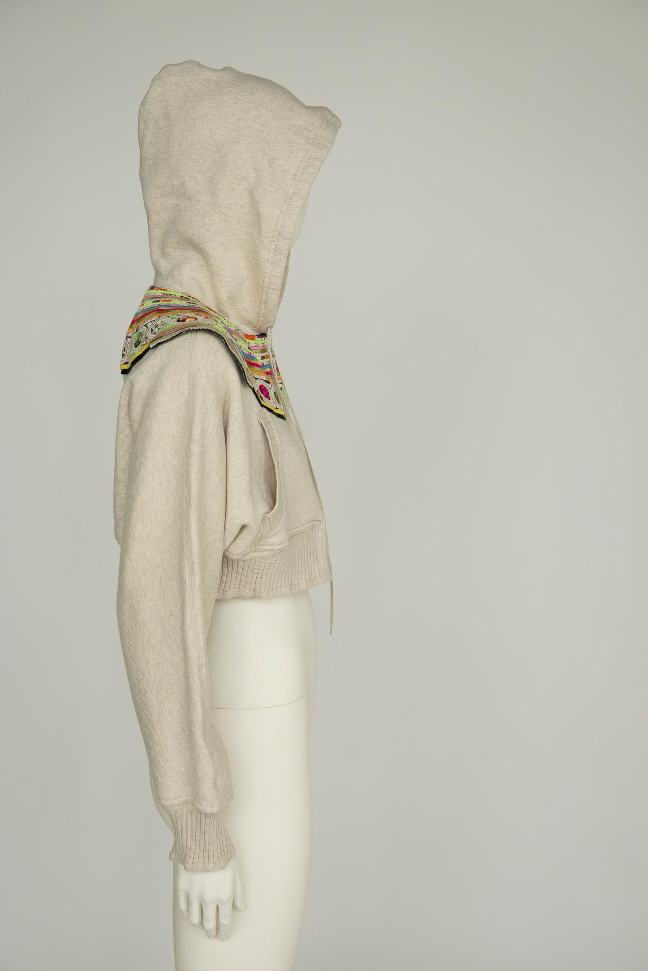 Jean Paul Gaultier Runway Cropped Hoodie Jacket, Fall-Winter 2010 For Sale 9