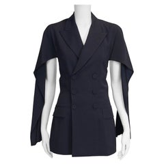Jean Paul Gaultier Laufsteg Zweireihiger Blazer mit Cape-Effekt und Kapuze, F/S 2012