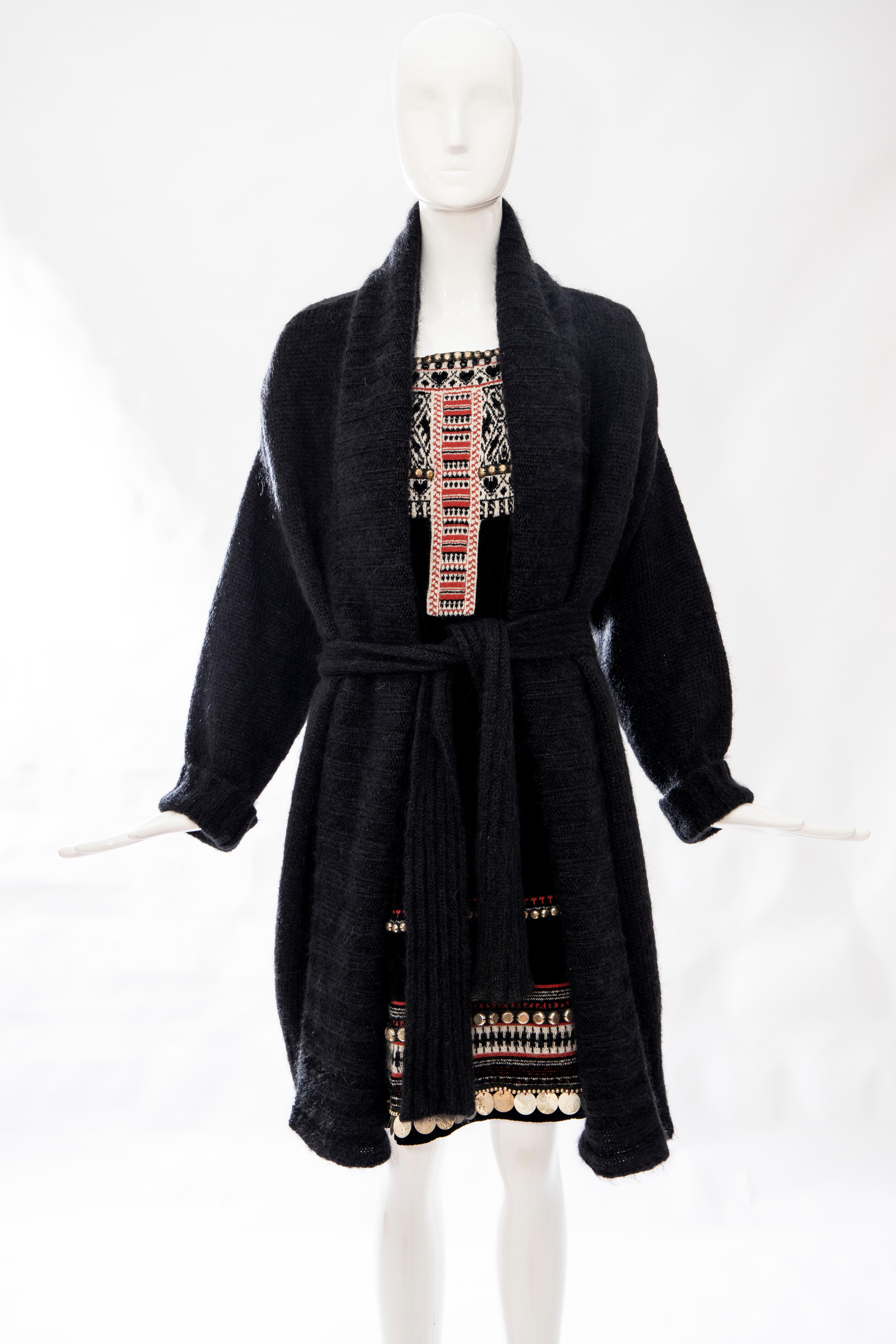 Jean Paul Gaultier Runway Mohair Knit Appliquéd Coins Sweater Dress , Fall 2010 For Sale 5