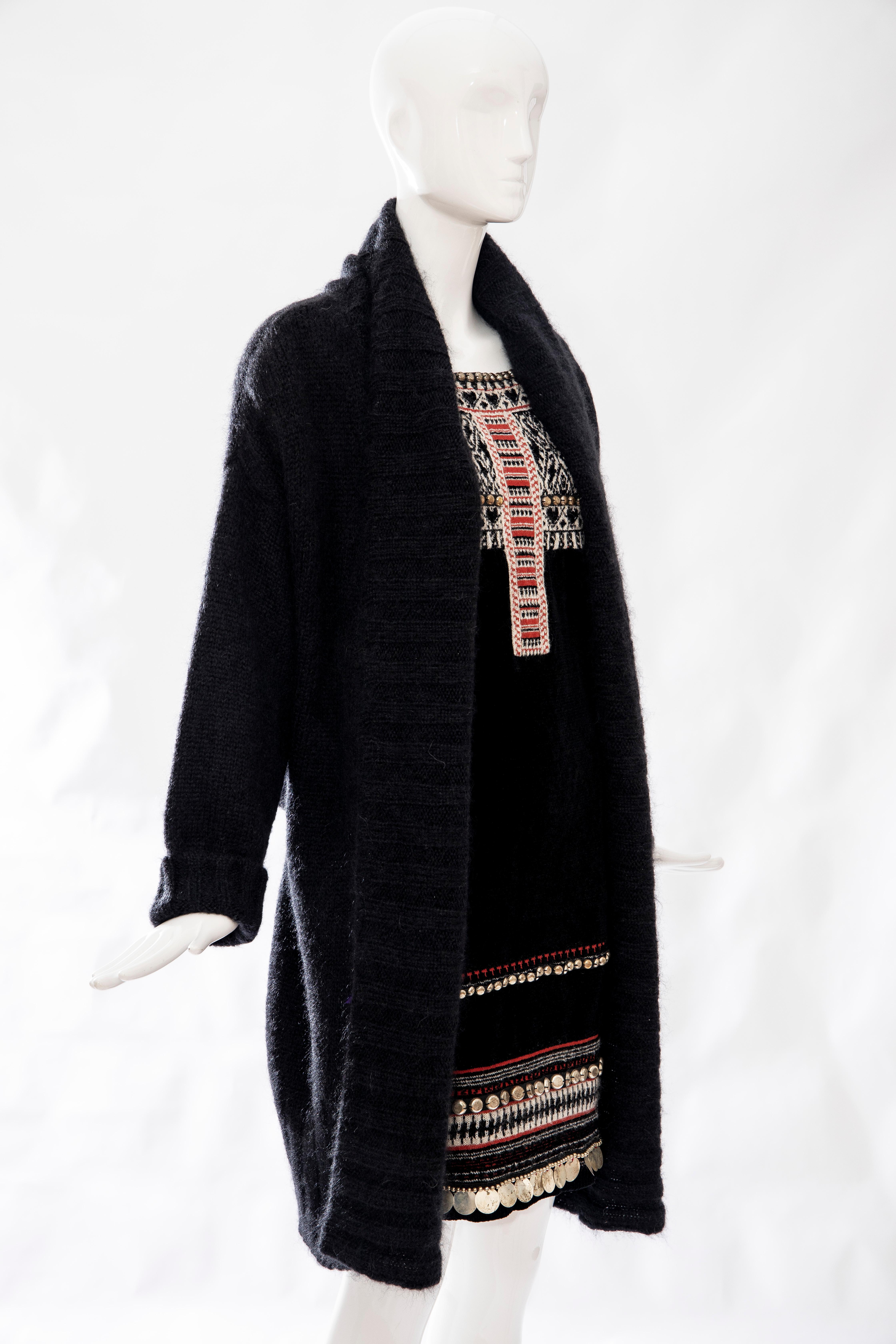 Jean Paul Gaultier Runway Mohair Knit Appliquéd Coins Sweater Dress , Fall 2010 For Sale 1