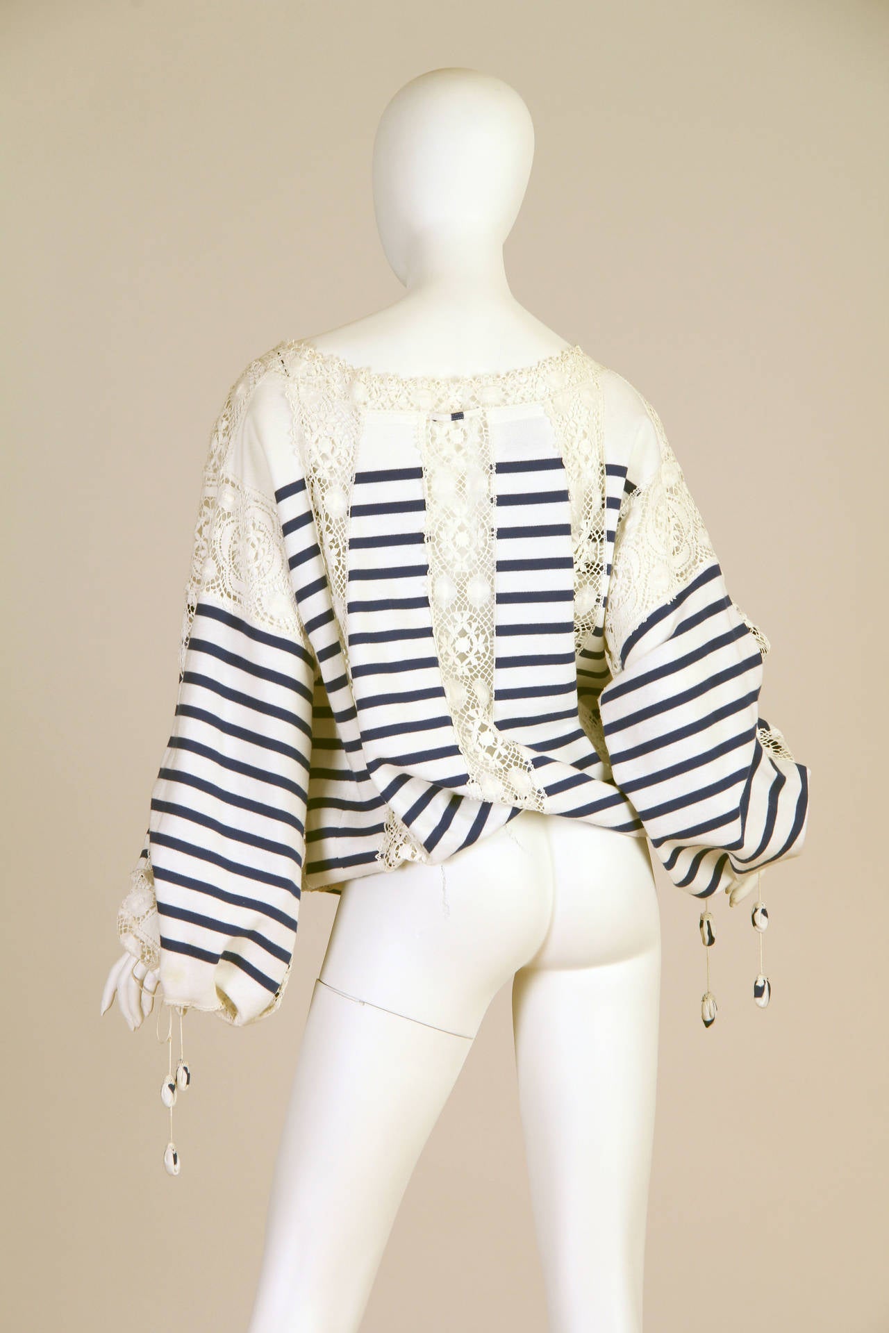 Jean Paul Gaultier Runway Sample Boho Sailor Blouse In Good Condition In New York, NY