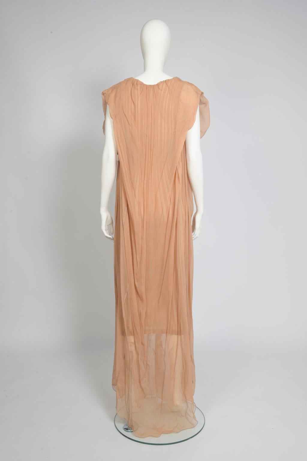 Jean Paul Gaultier Runway Sheer Nude Mesh Maxi Dress, Spring-Summer 2001 10