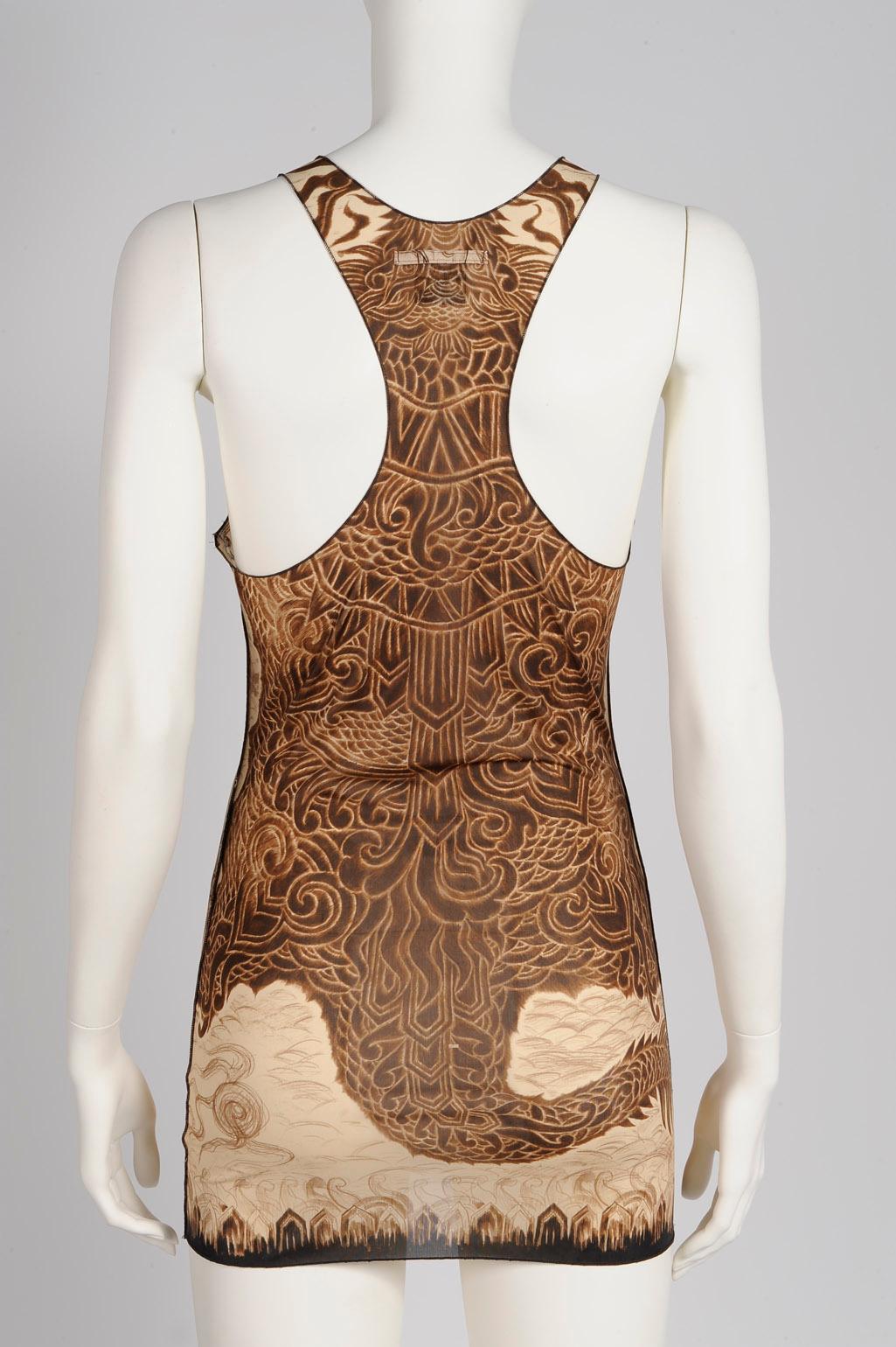 Jean Paul Gaultier Jeans - Leggings e canottiera Tatoo in passerella, Autunno-Inverno 2008 12
