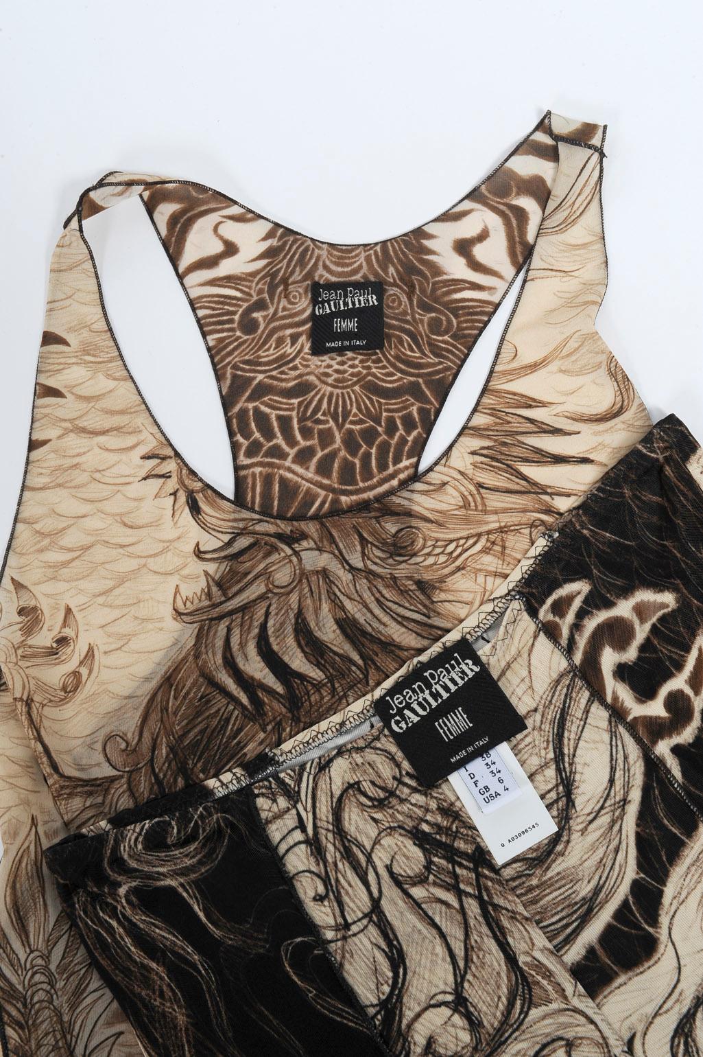 Jean Paul Gaultier Jeans - Leggings e canottiera Tatoo in passerella, Autunno-Inverno 2008 15