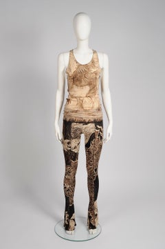 Jean Paul Gaultier Runway Tatoo Leggings & Tank Top Ensemble, Fall-Winter 2008