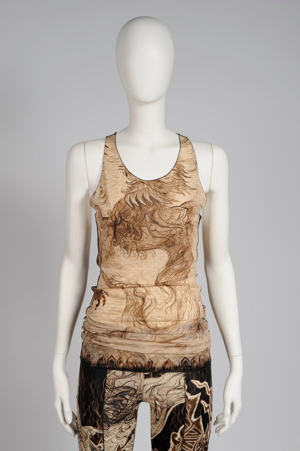 Jean Paul Gaultier Jeans - Leggings e canottiera Tatoo in passerella, Autunno-Inverno 2008 3