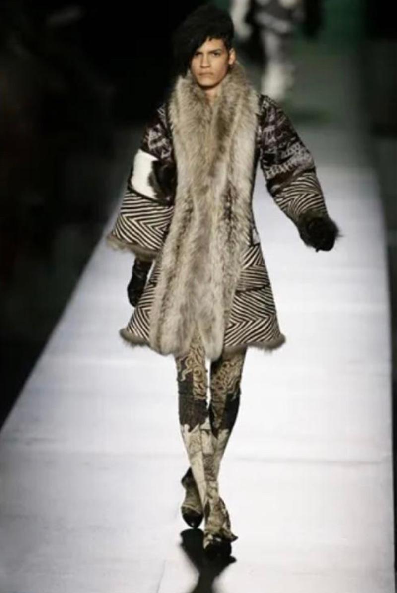 Donna Jean Paul Gaultier Jeans - Leggings e canottiera Tatoo in passerella, Autunno-Inverno 2008