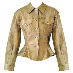 Jean Paul Gaultier S/S 1989 Gold Lame Jacket
