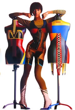Jean Paul Gaultier S/S 1990 Bodycon Painted Jersey Dress