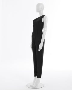 Jean Paul Gaultier S/S 1990 ‘Rhapsodie in blue’ Black one shoulder jumpsuit
