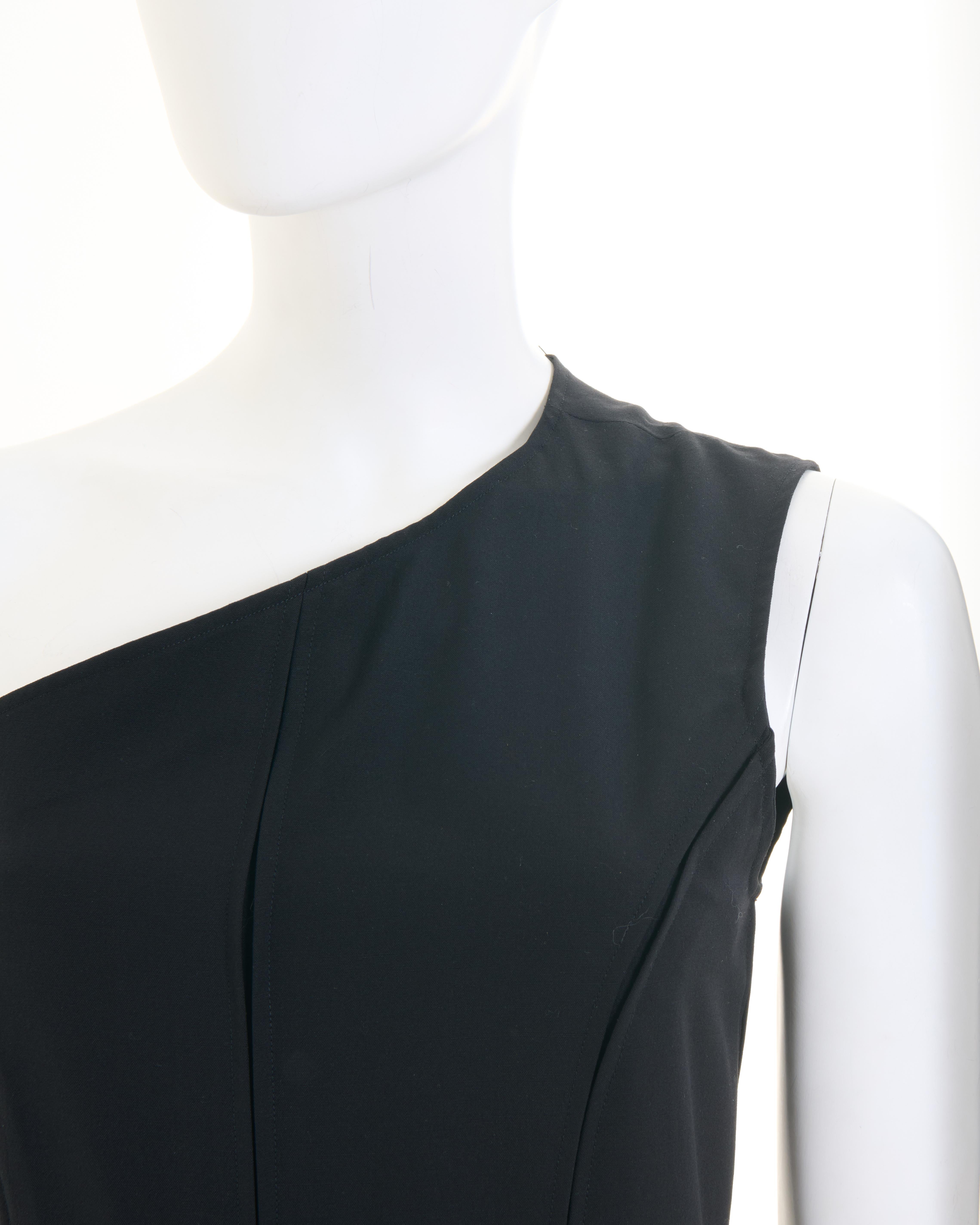 Jean Paul Gaultier S/S 1990 'Rhapsodie in blue' Combinaison noire à une épaule Pour femmes en vente