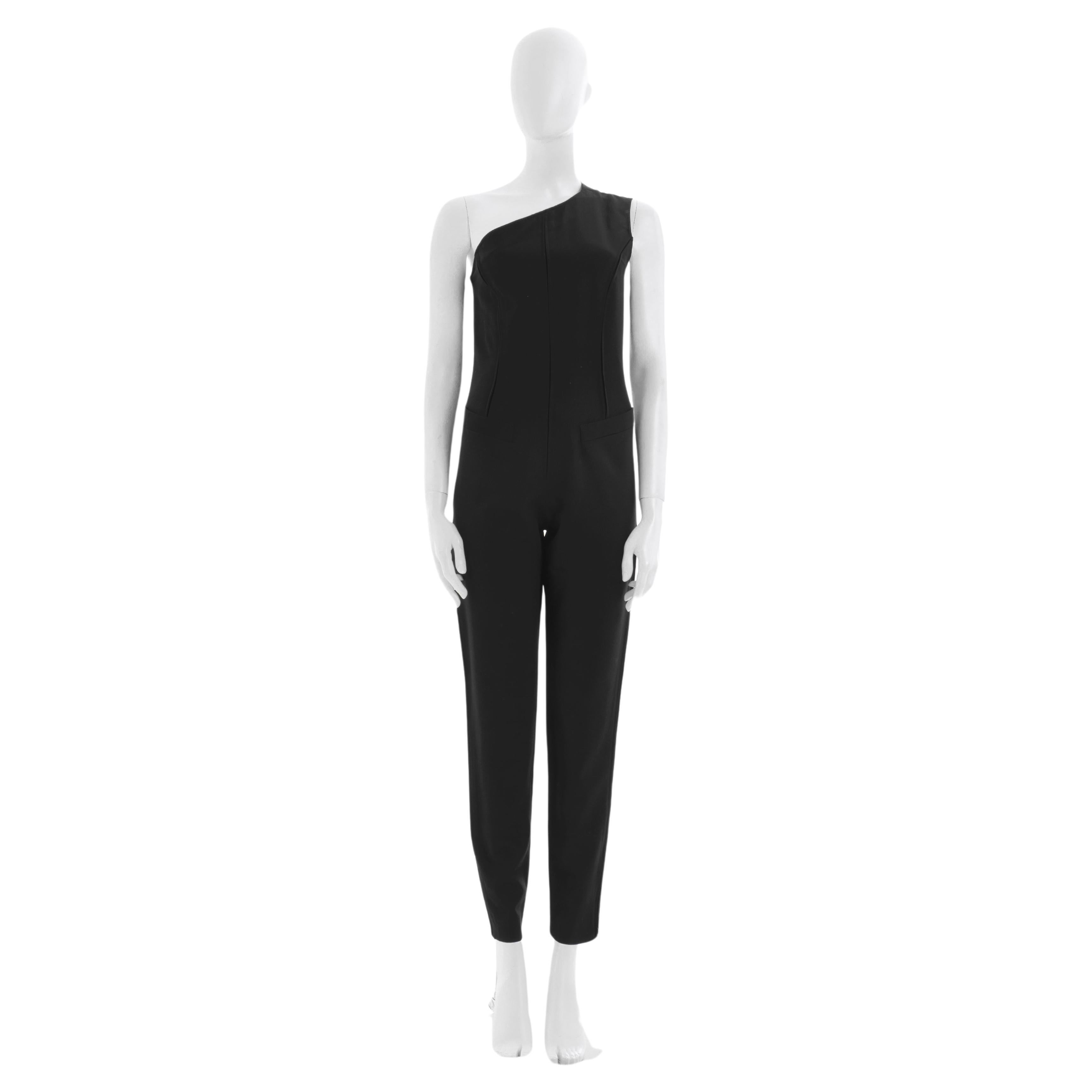 Jean Paul Gaultier Jeans P/E 1990 'Rhapsodie in blue' Tuta monospalla nera
