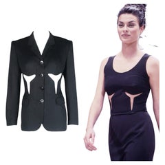 JEAN PAUL GAULTIER S/s 1993 Under-bust Cutout Tailored Blazer