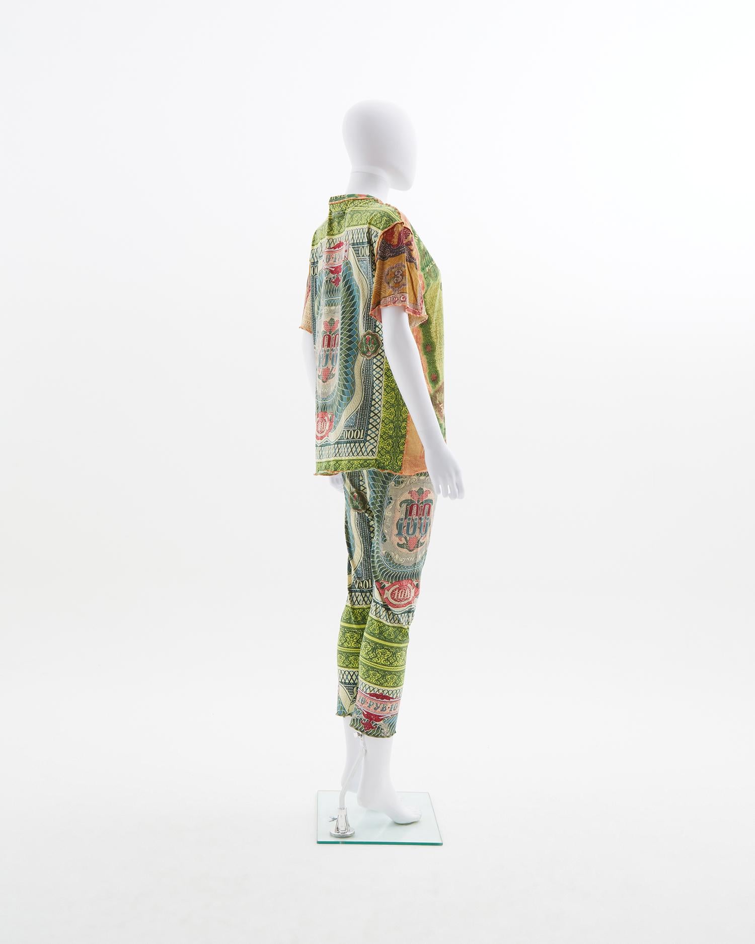 Donna Jean Paul Gaultier 	S/S 1994 “Les Tatouages” baroque sculptures money dollar t-s in vendita