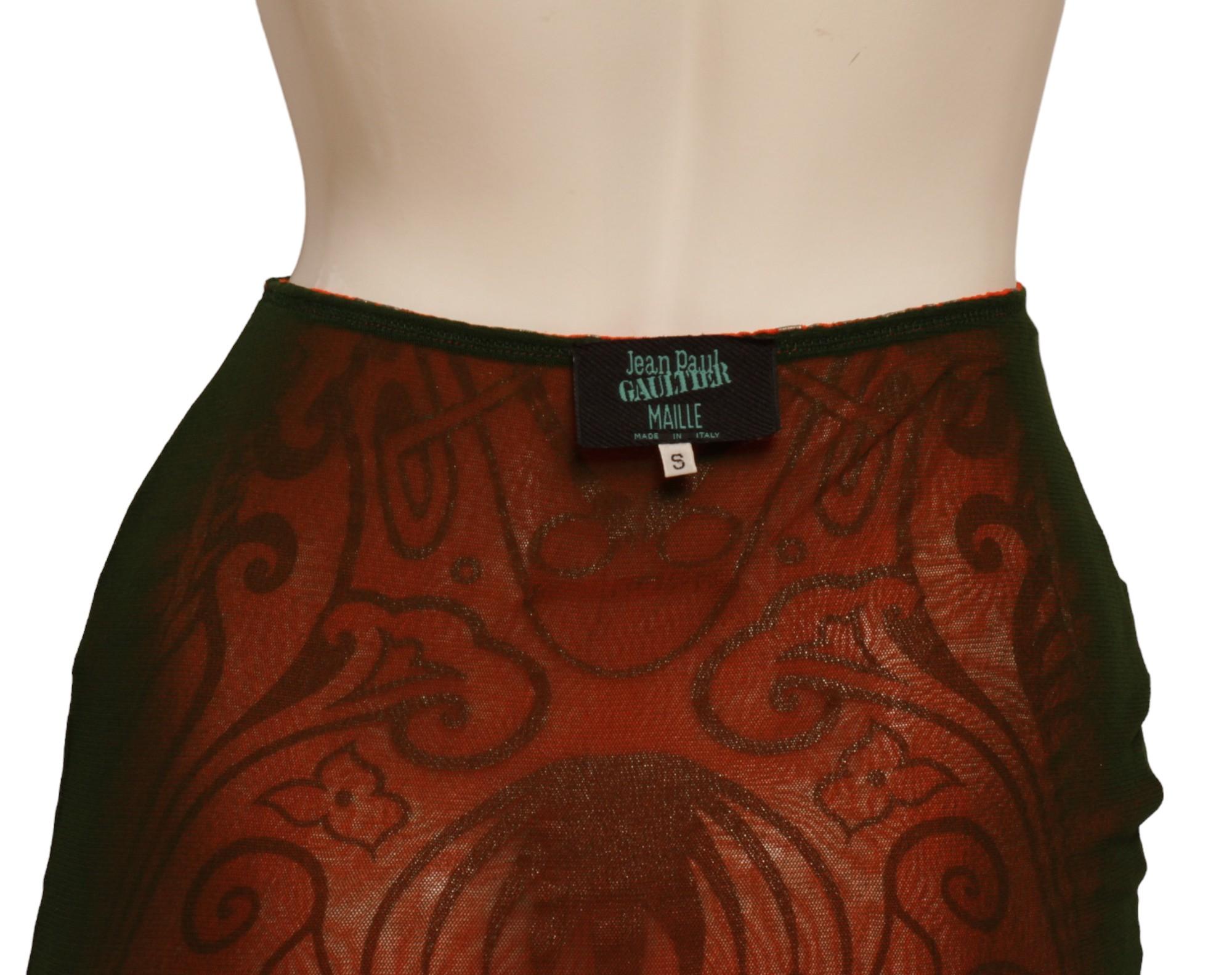 JEAN PAUL GAULTIER P/E 1996: ensemble con stampa tatuaggio Cyberbaba in vendita 12