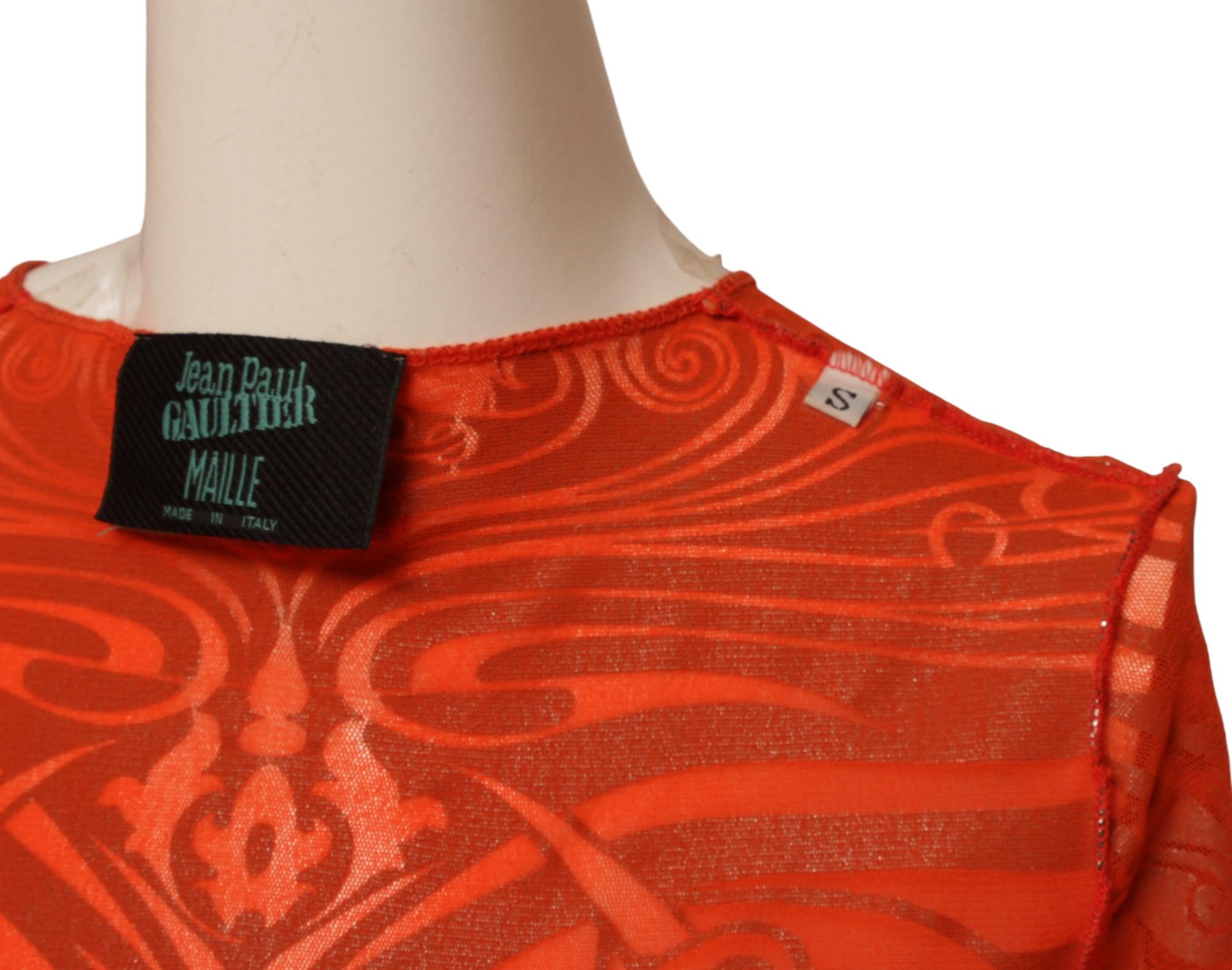JEAN PAUL GAULTIER P/E 1996: ensemble con stampa tatuaggio Cyberbaba in vendita 3