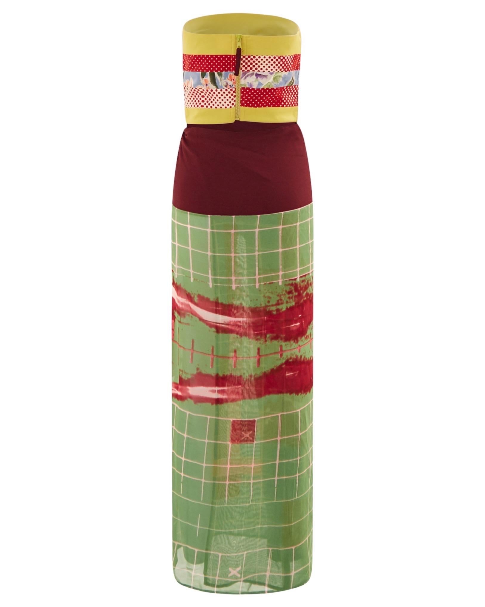 patchwork wrap dress by jean paul gaultier