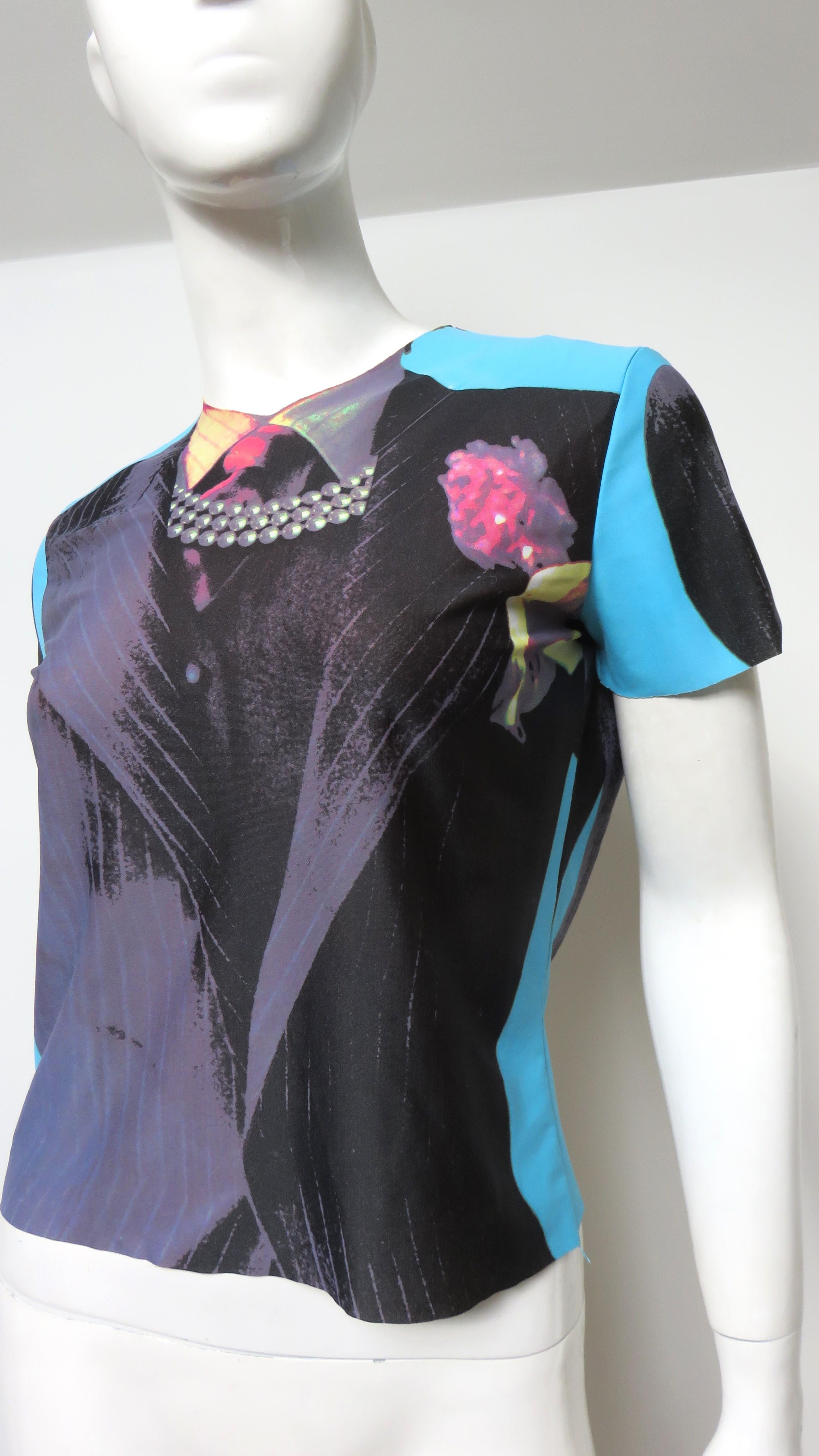Jean Paul Gaultier S/S 1996 Trompe L'oeil Pearls and Necktie Top For Sale 2