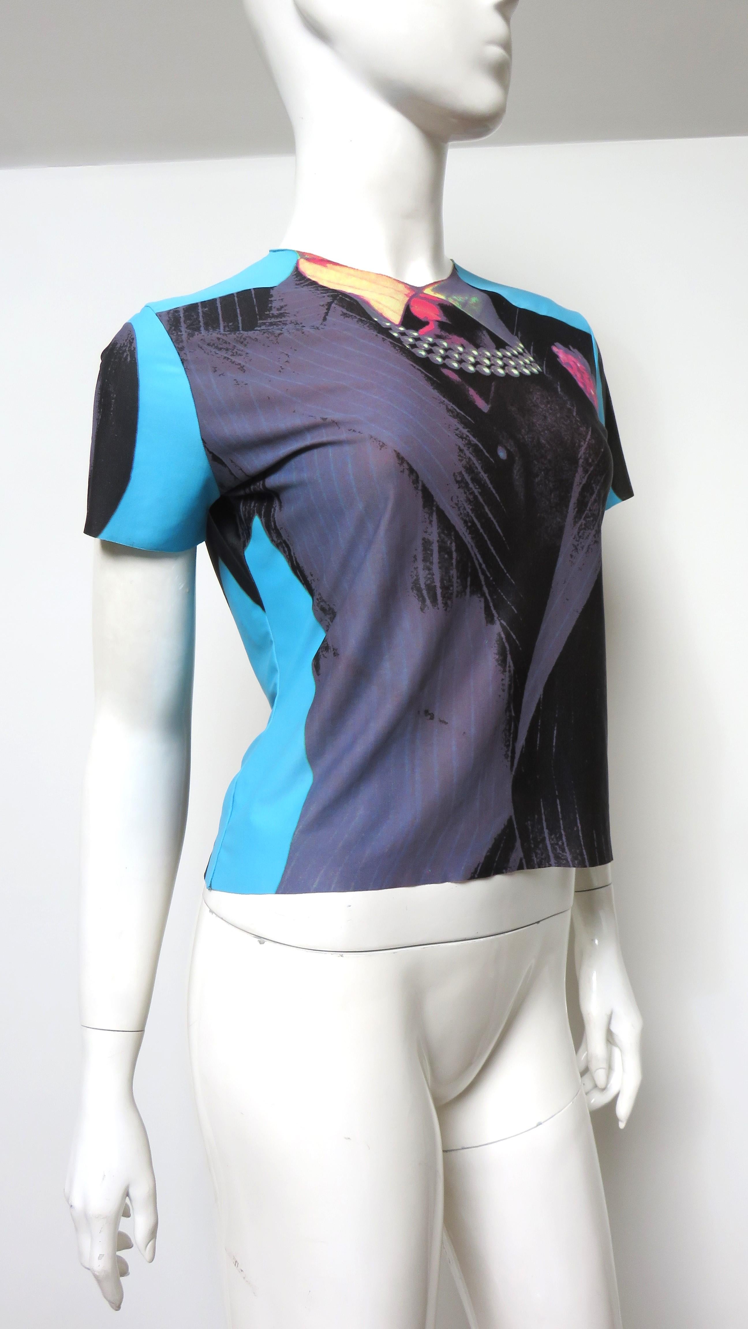 Jean Paul Gaultier S/S 1996 Trompe L'oeil Pearls and Necktie Top For Sale 4
