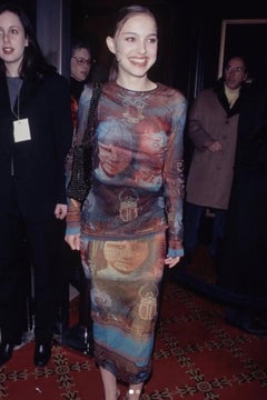 JEAN PAUL GAULTIER S/s 1997 Natalie Portman Multicolor Printed Two-Piece Set