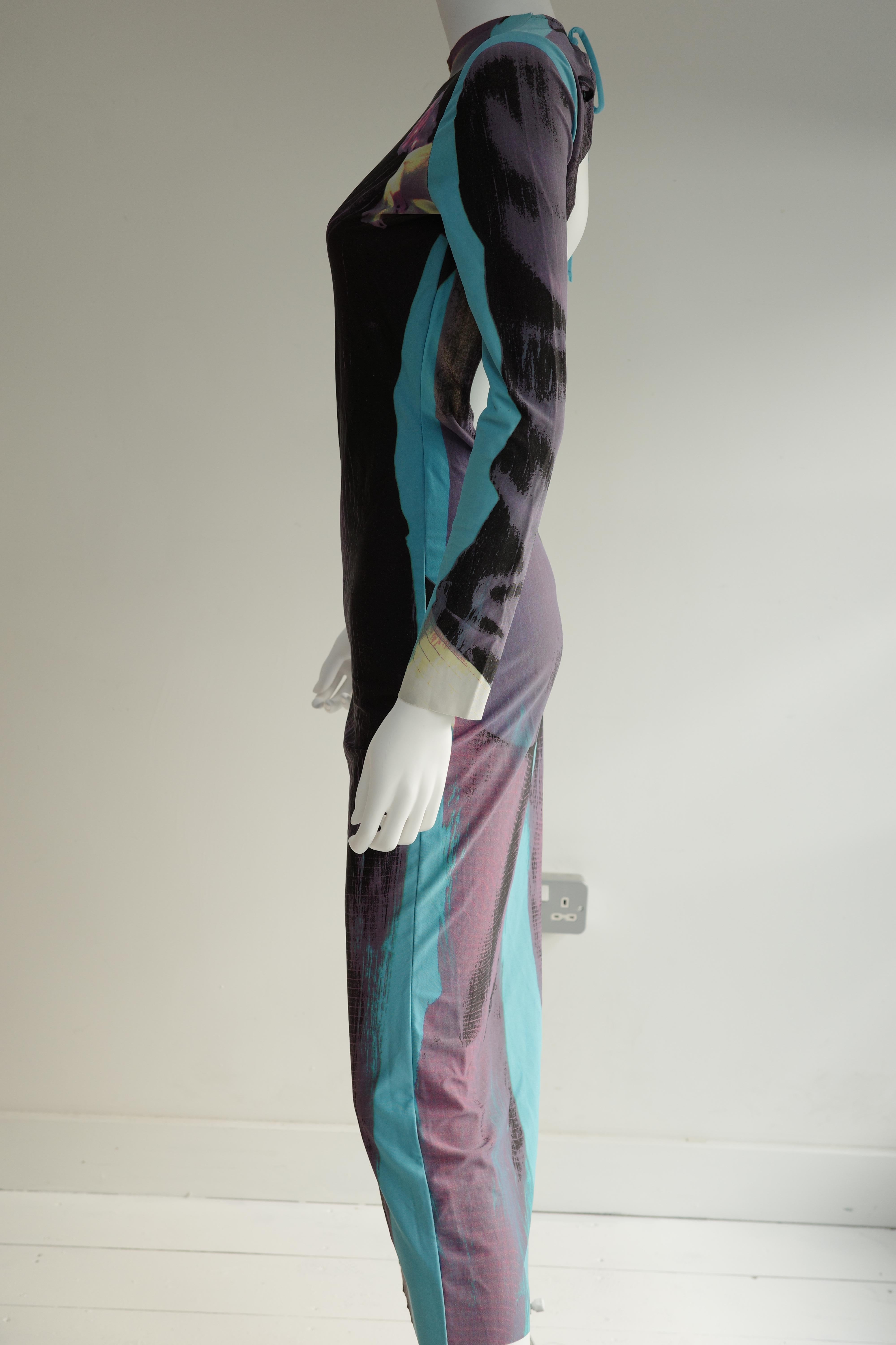 Jean Paul Gaultier A/W 1996 Tuxedo Print Dress  For Sale 8