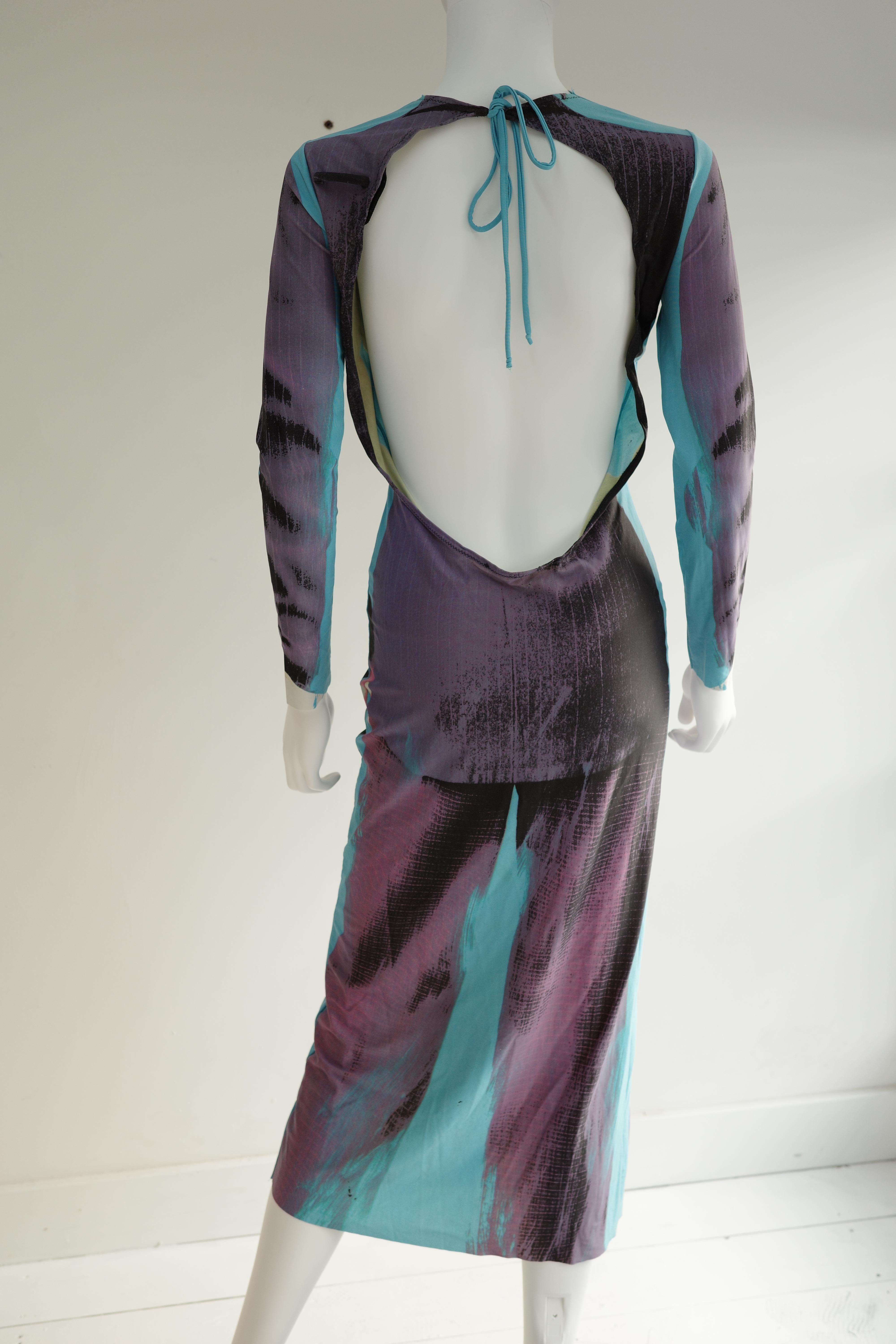 Black Jean Paul Gaultier A/W 1996 Tuxedo Print Dress  For Sale