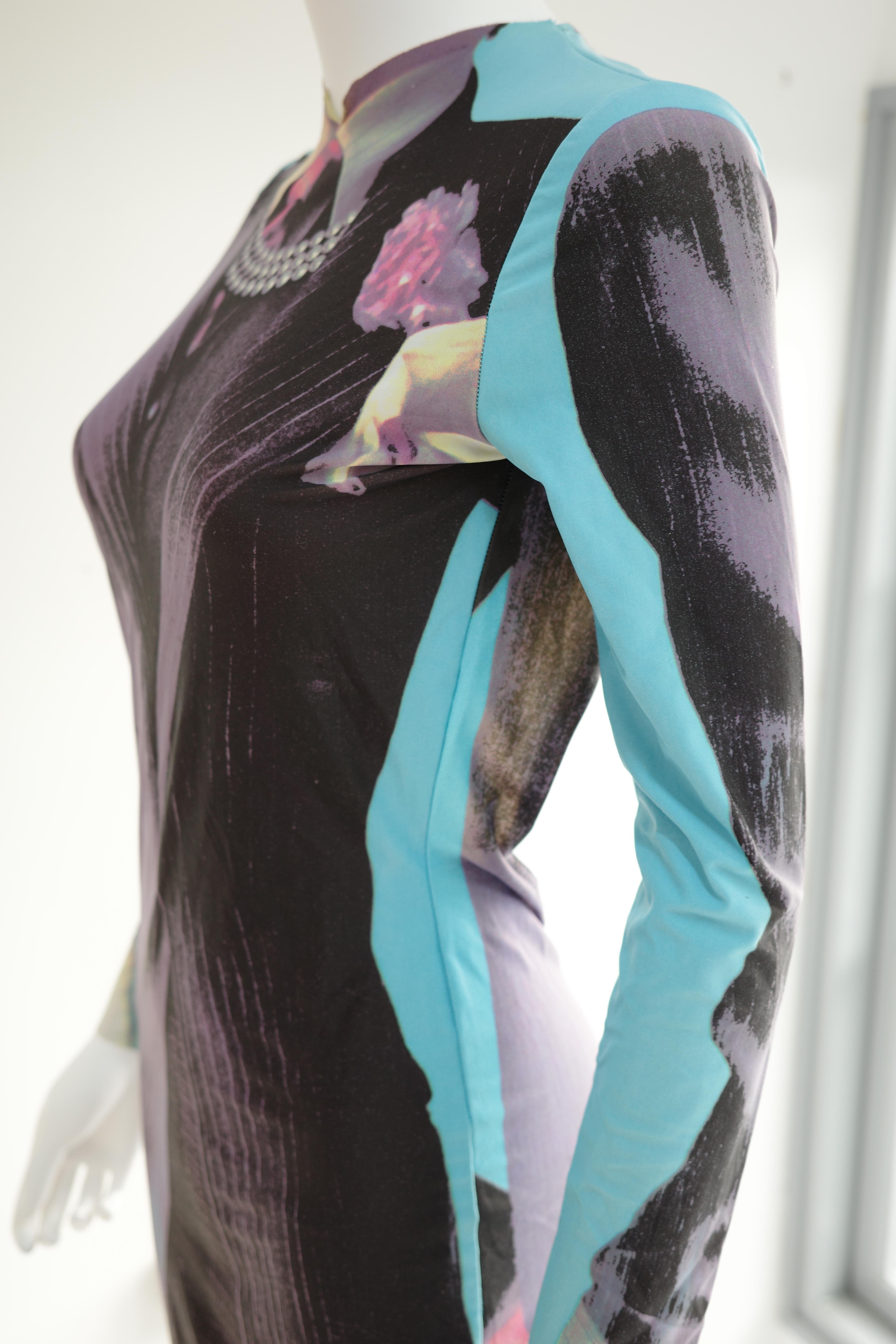 Jean Paul Gaultier A/W 1996 Vestido con estampado de esmoquin en venta 2