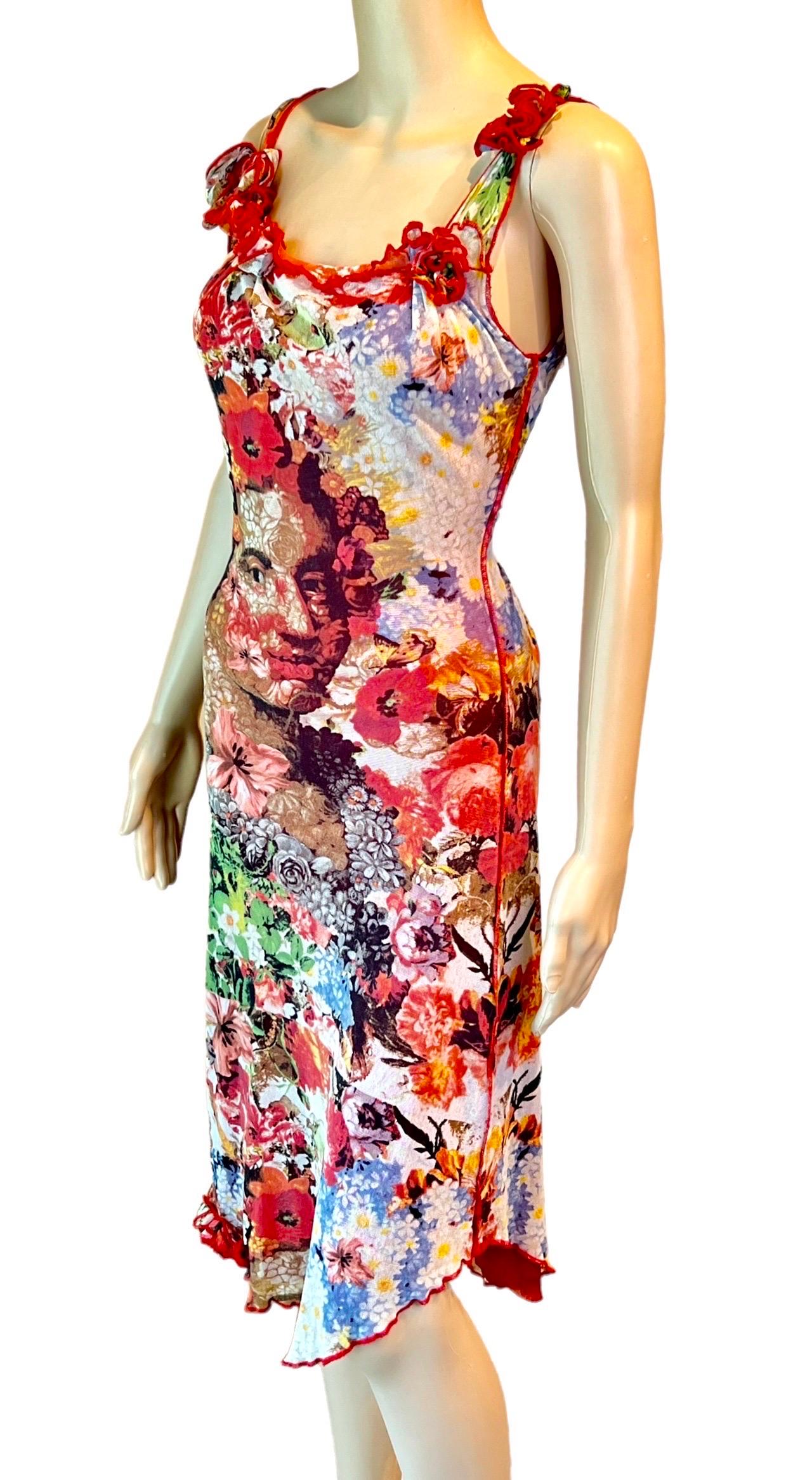 Jean Paul Gaultier S/S 1998 Frida Kahlo Floral Print Mesh Dress Size S

As seen on Halsey!