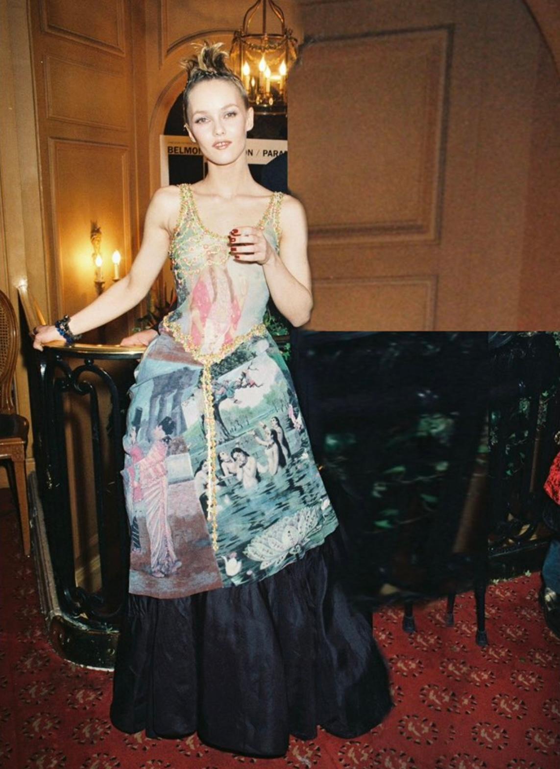 Jean Paul Gaultier S/S 1998 Frida Kahlo Sheer Mesh Top In Good Condition For Sale In Wembley, GB