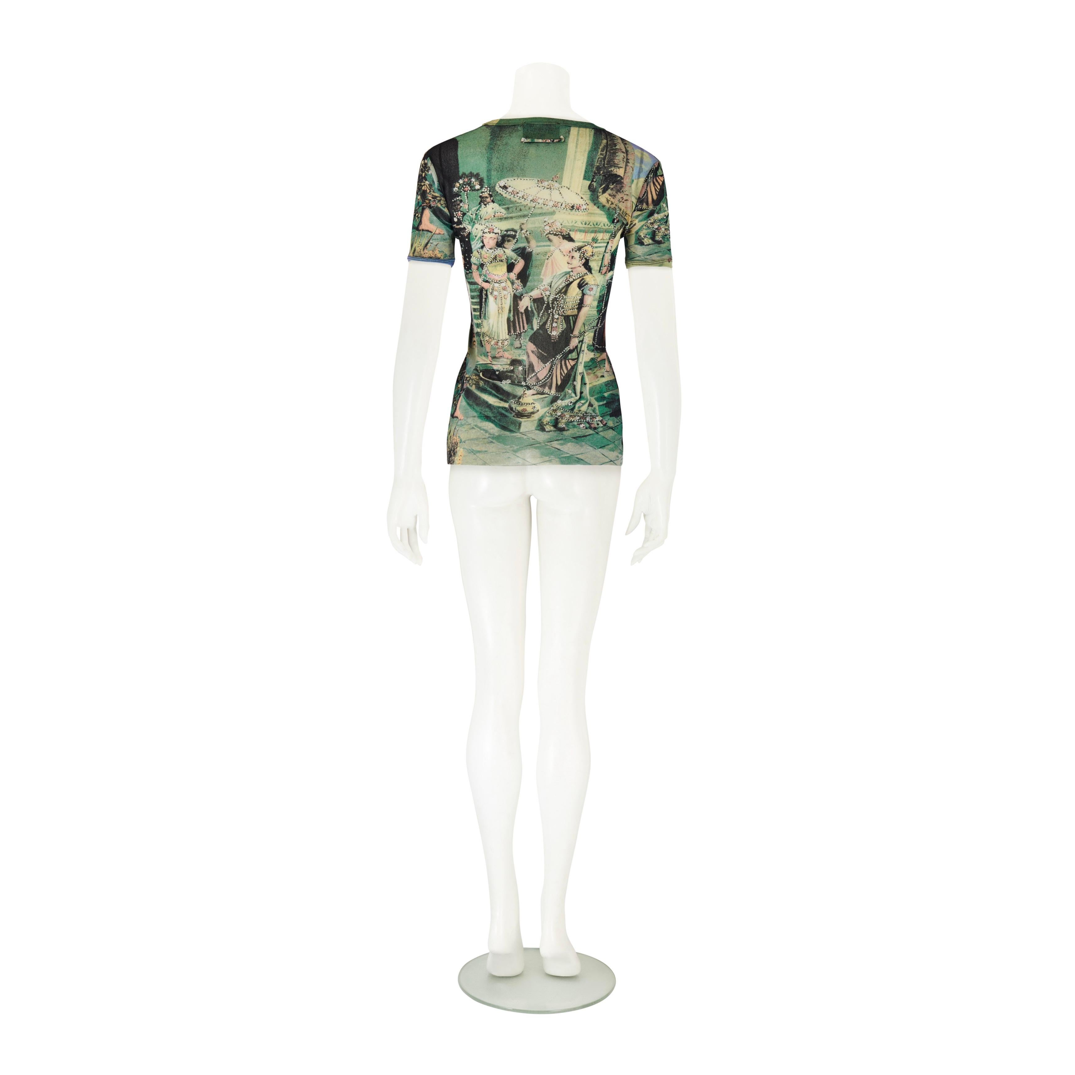 Jean Paul Gaultier S/S 1998 Frida Kahlo Sheer Mesh Top For Sale 2