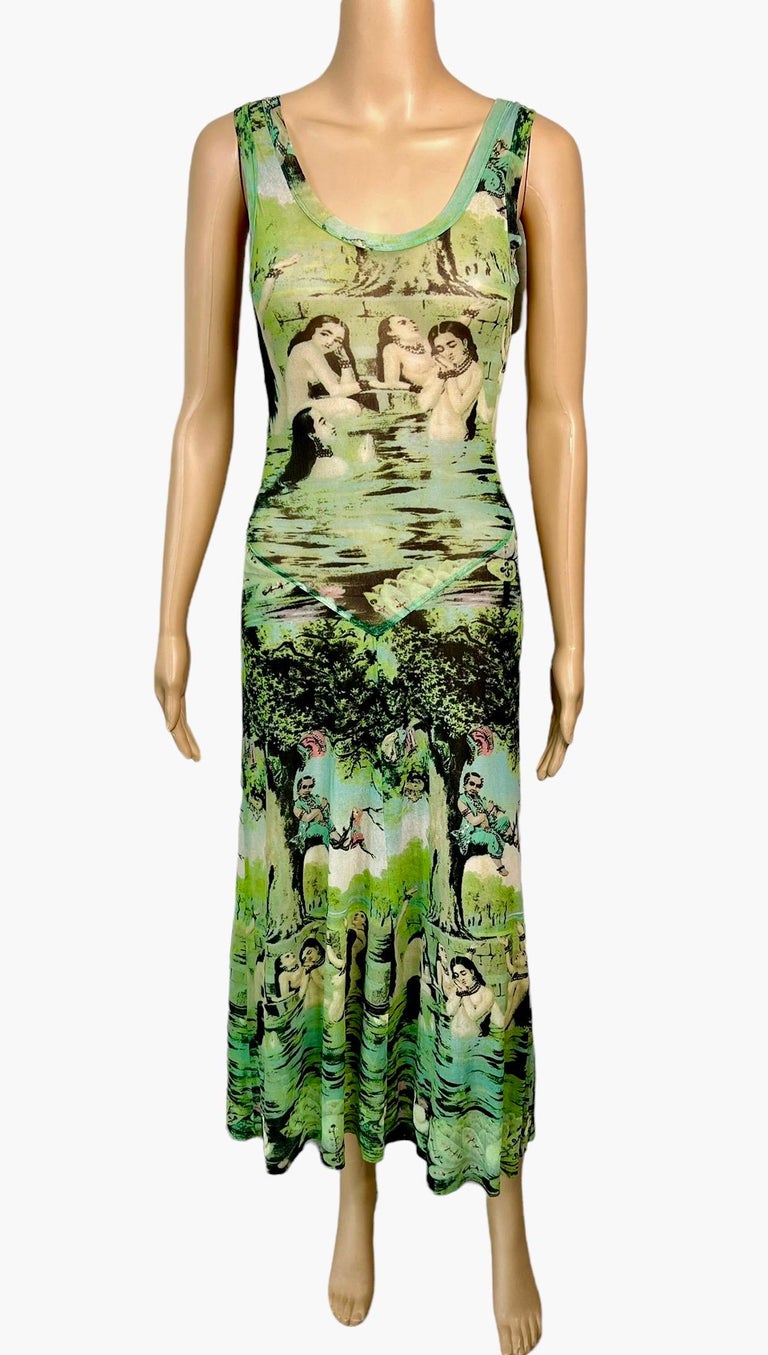 Jean Paul Gaultier S/S 1998 Hommage a Frida Kahlo Oriental Bath Print Mesh  Dress at 1stDibs | frida kahlo print dress, frida kahlo maxi dress, jean  paul gaultier frida kahlo collection 1998