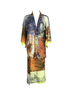 JEAN PAUL GAULTIER S/s 1999 Abstract Bacteria Kimono Mesh Set