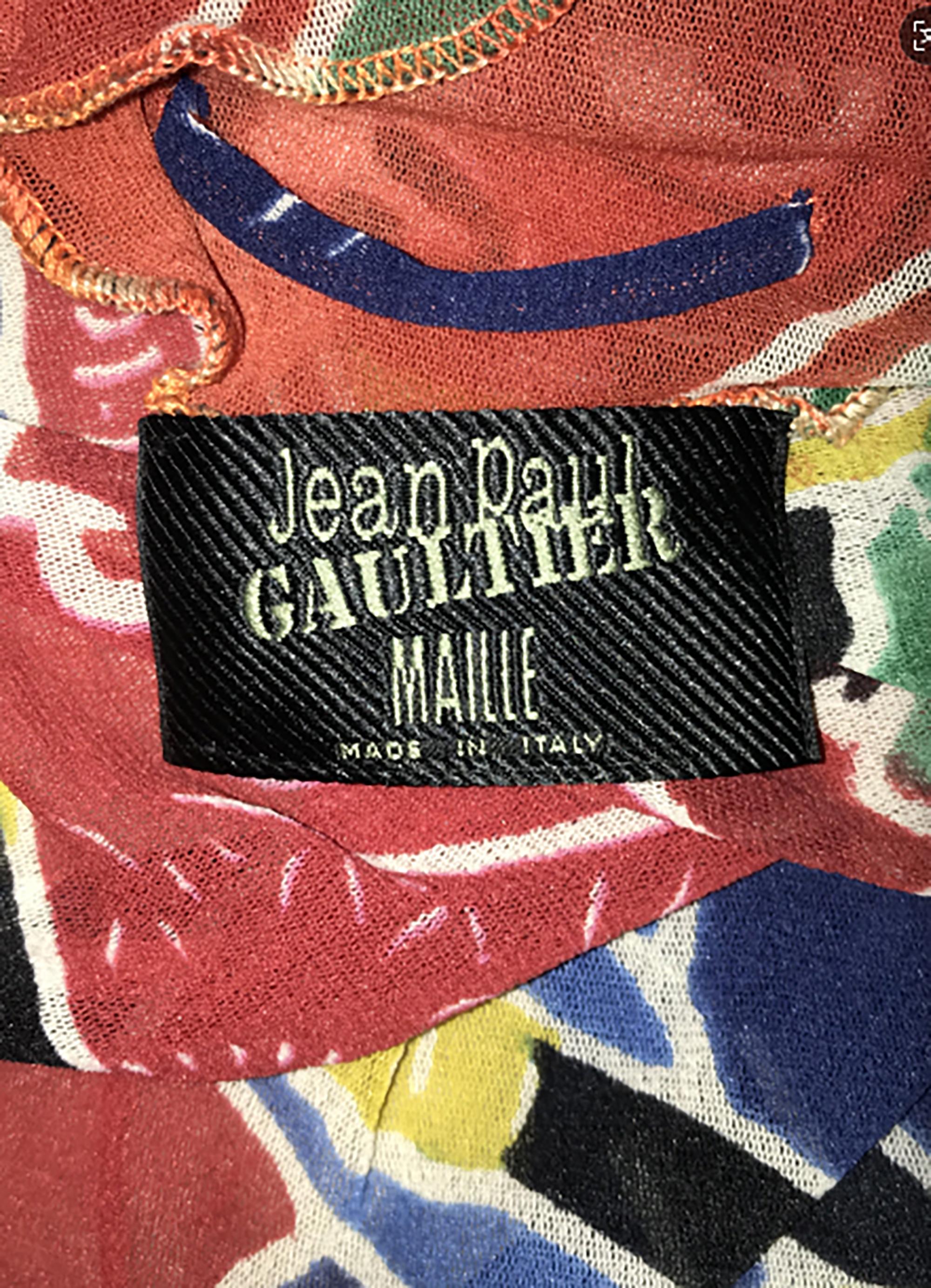 JEAN PAUL GAULTIER S/s 1999 Japanese Kabuki Samurai Mesh Set en vente 10