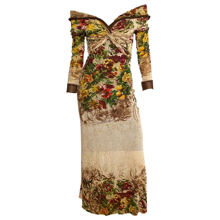 Jean Paul Gaultier S/S 1999 Runway Floral print dress For Sale at