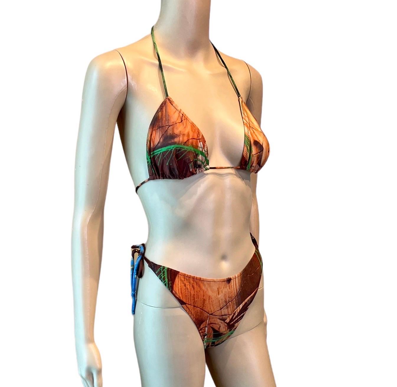 Marrone Jean Paul Gaultier Jeans P/E 1999 Venus de Milo Bikini Swimwear Costume da bagno 2 pezzi