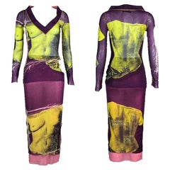 JEAN PAUL GAULTIER S/s 1999 Venus De Milo Kimono Neckline Mesh Set